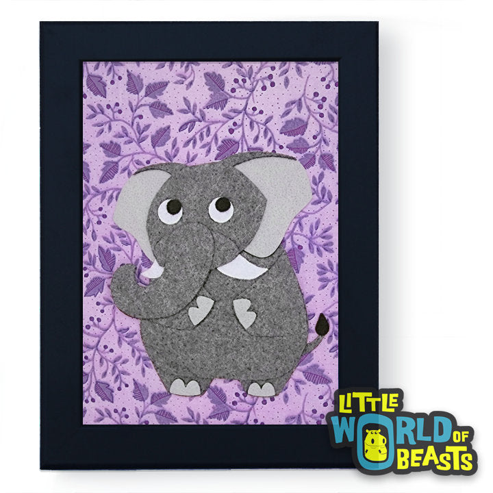 Ira the Elephant Framed