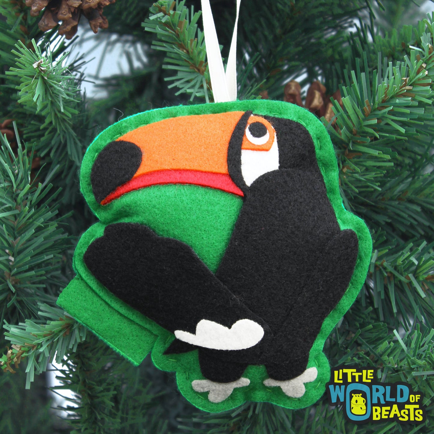 Toco Toucan -Felt Bird Ornament