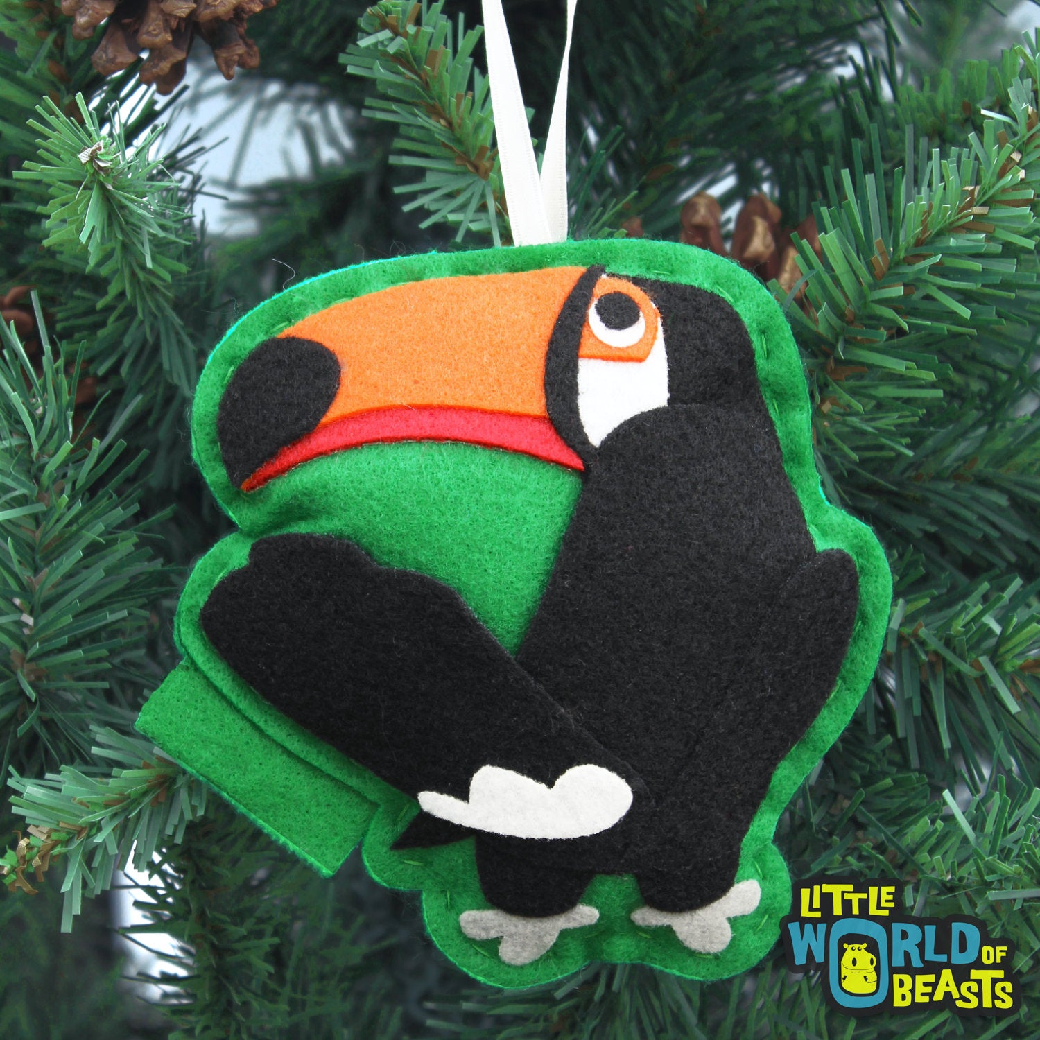 Toco Toucan -Felt Bird Ornament