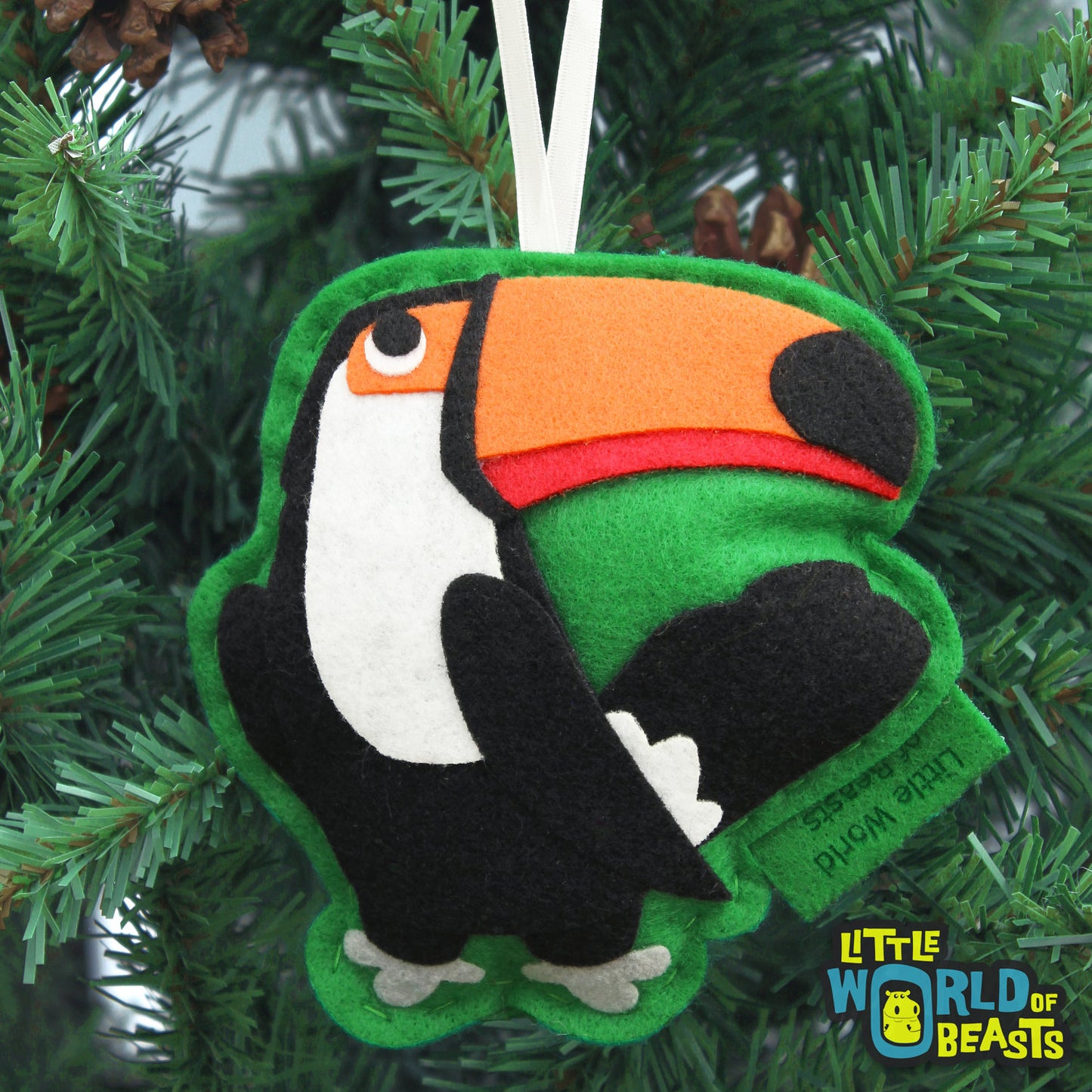 Toco Toucan -Felt Bird Ornament