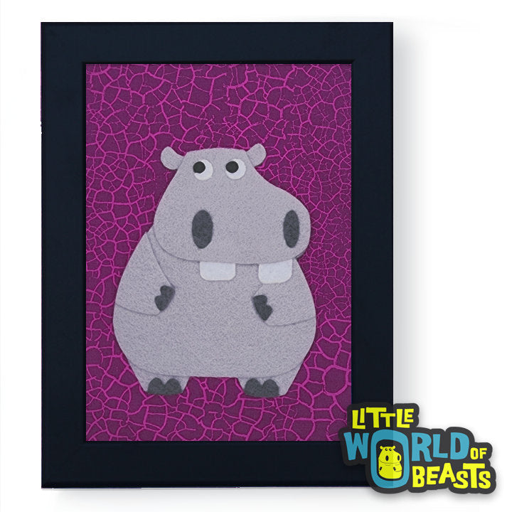 Beauregard the Hippo Framed