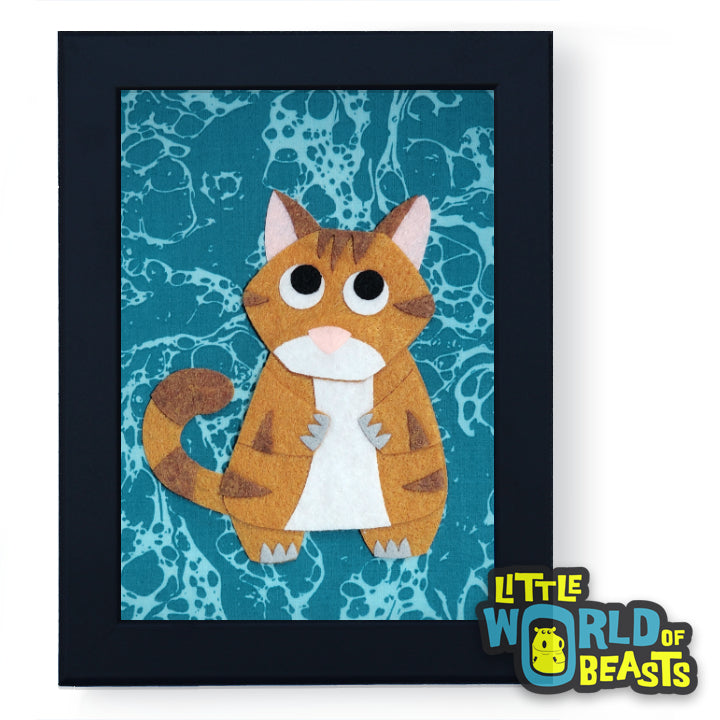 Augustus the Orange Tabby Framed