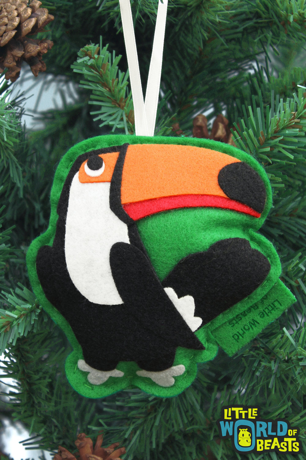 Toco Toucan -Felt Bird Ornament