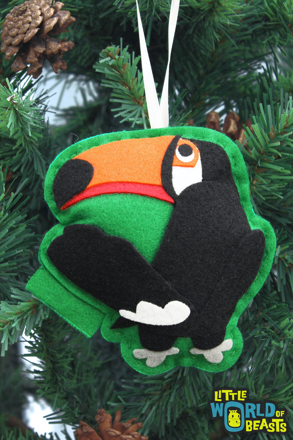 Toco Toucan -Felt Bird Ornament