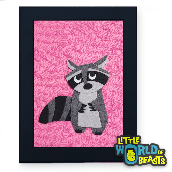 Matilda the Raccoon Framed