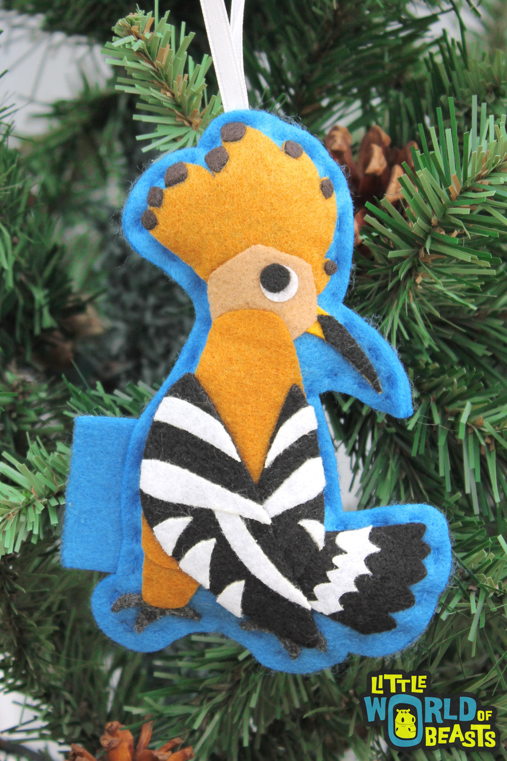 Hoopoe - Christmas Ornament - Felt Bird