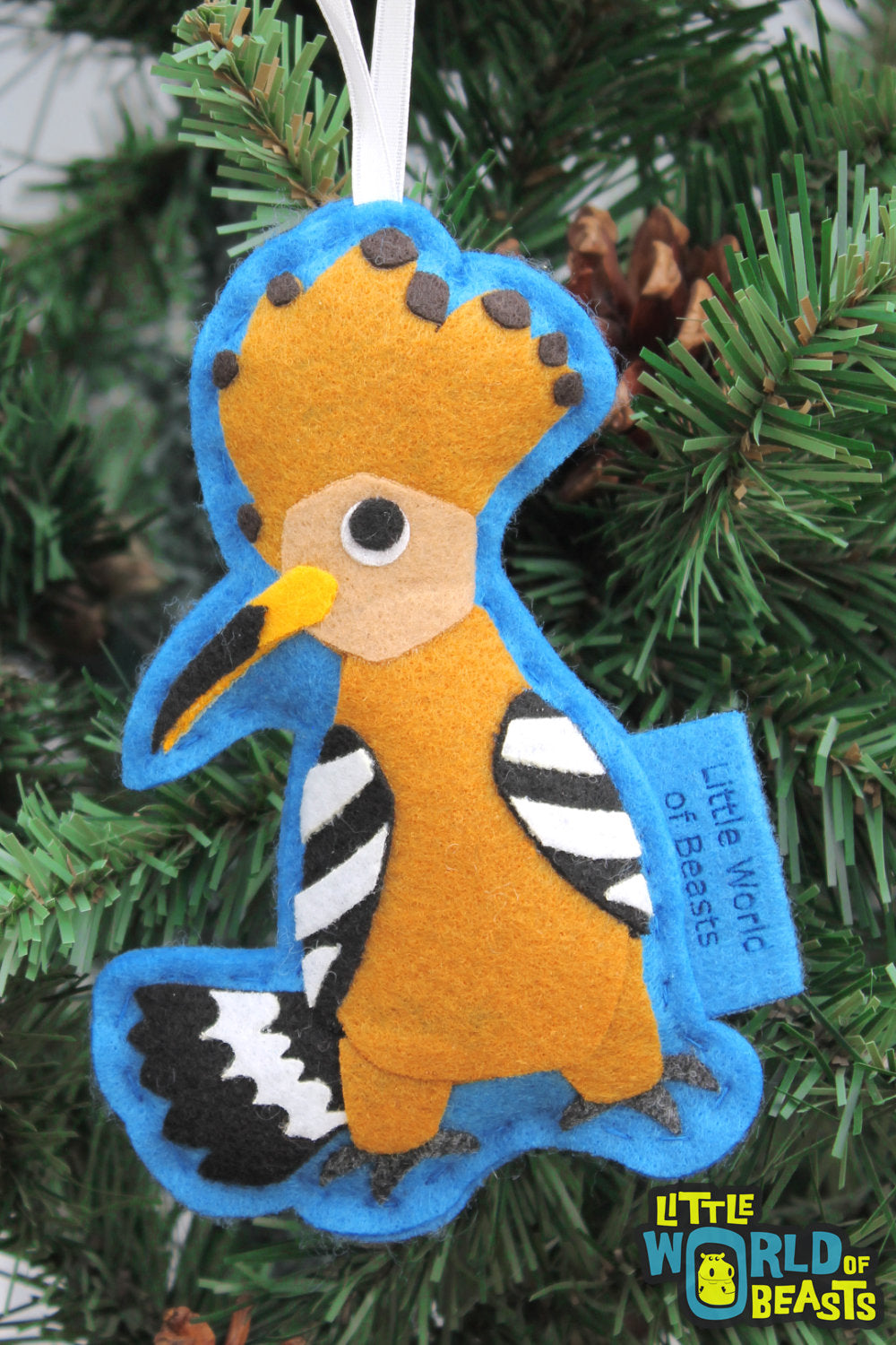 Hoopoe - Christmas Ornament - Felt Bird