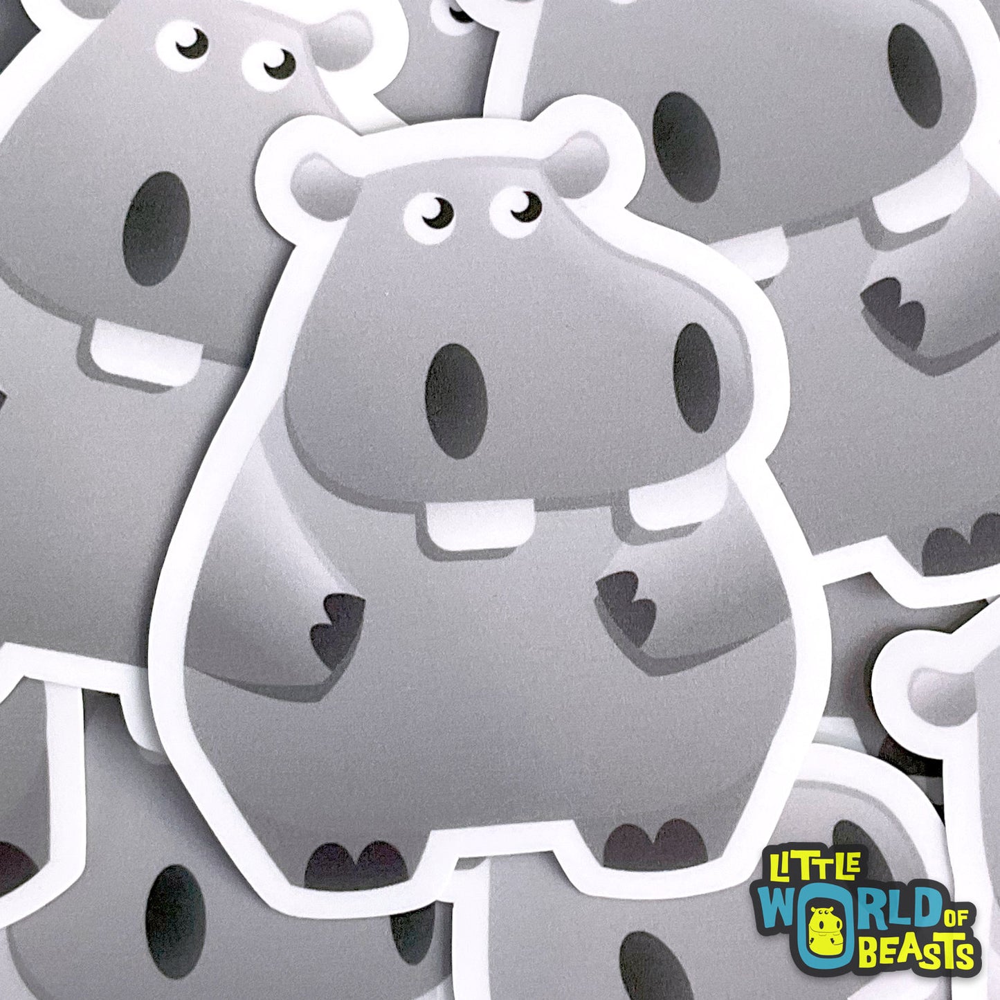 Hippo Vinyl Sticker