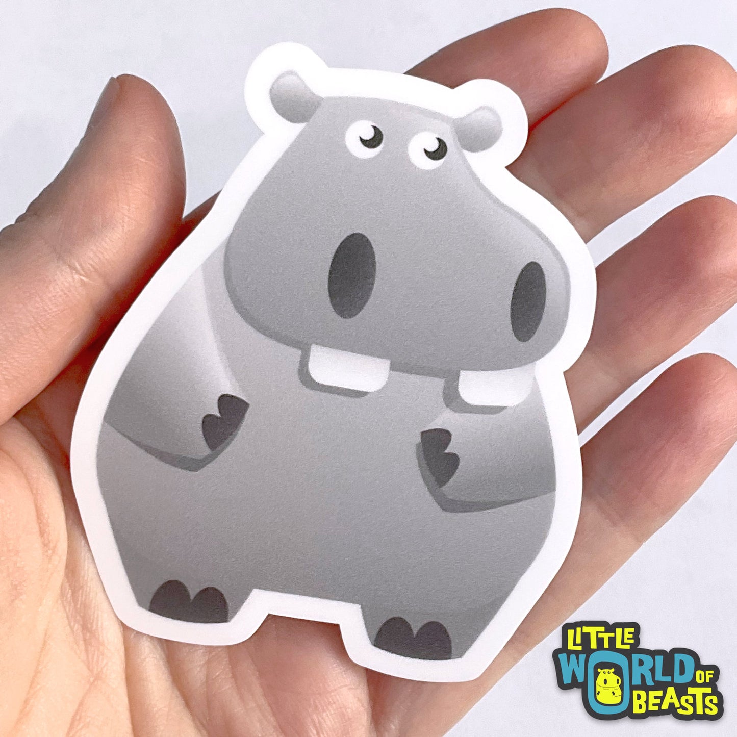 Hippo Vinyl Sticker