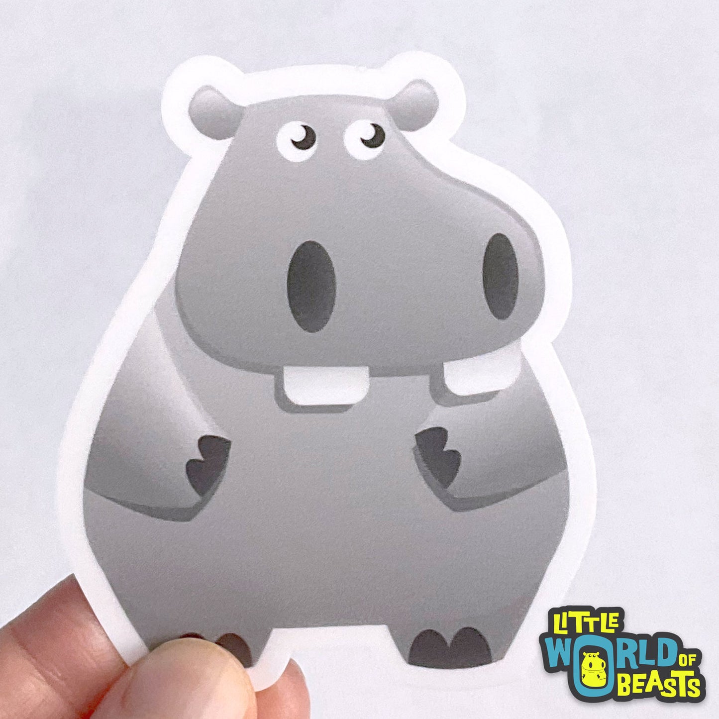 Hippo Vinyl Sticker