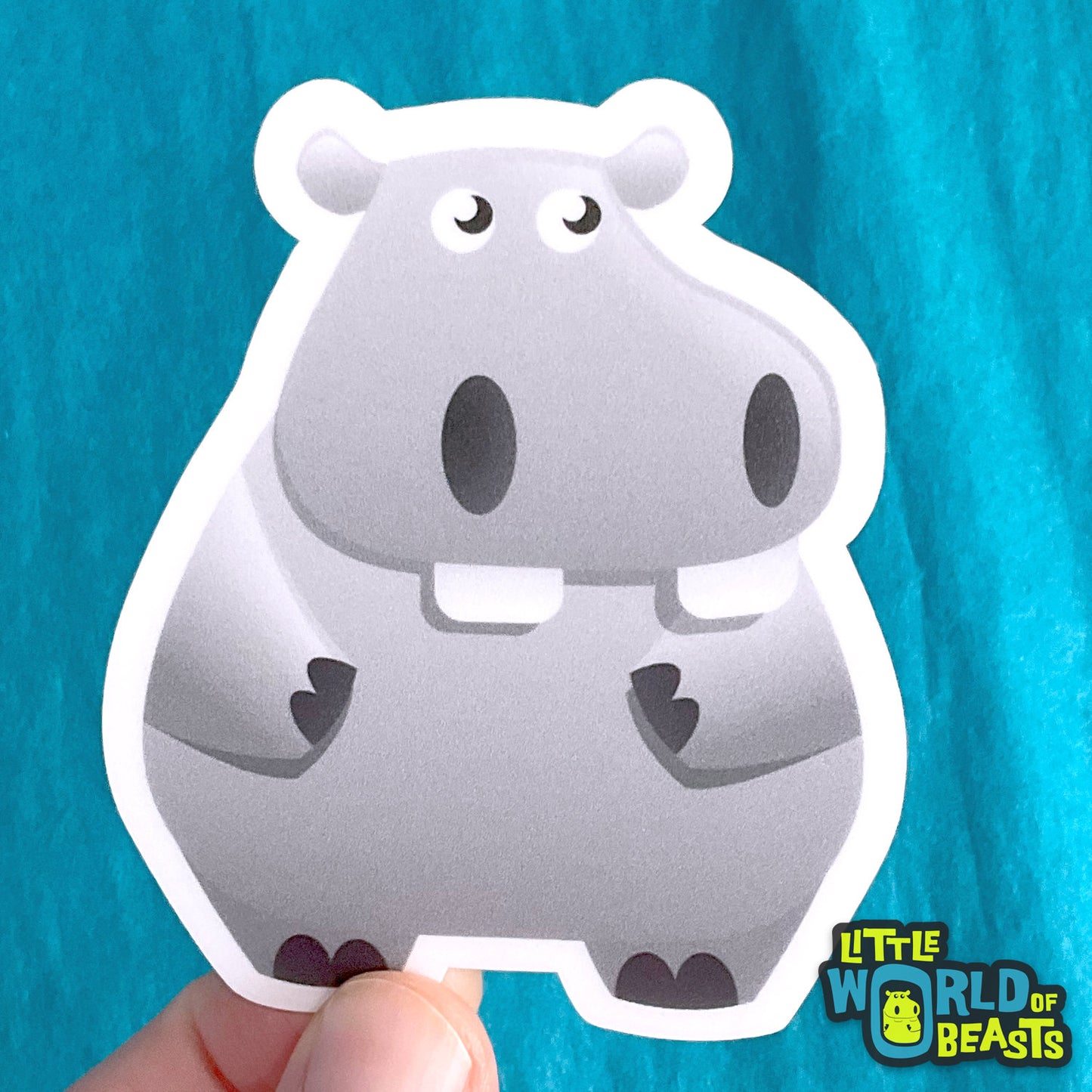 Hippo Vinyl Sticker