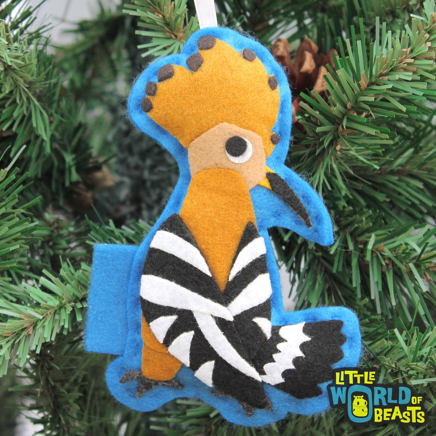 Hoopoe - Christmas Ornament - Felt Bird