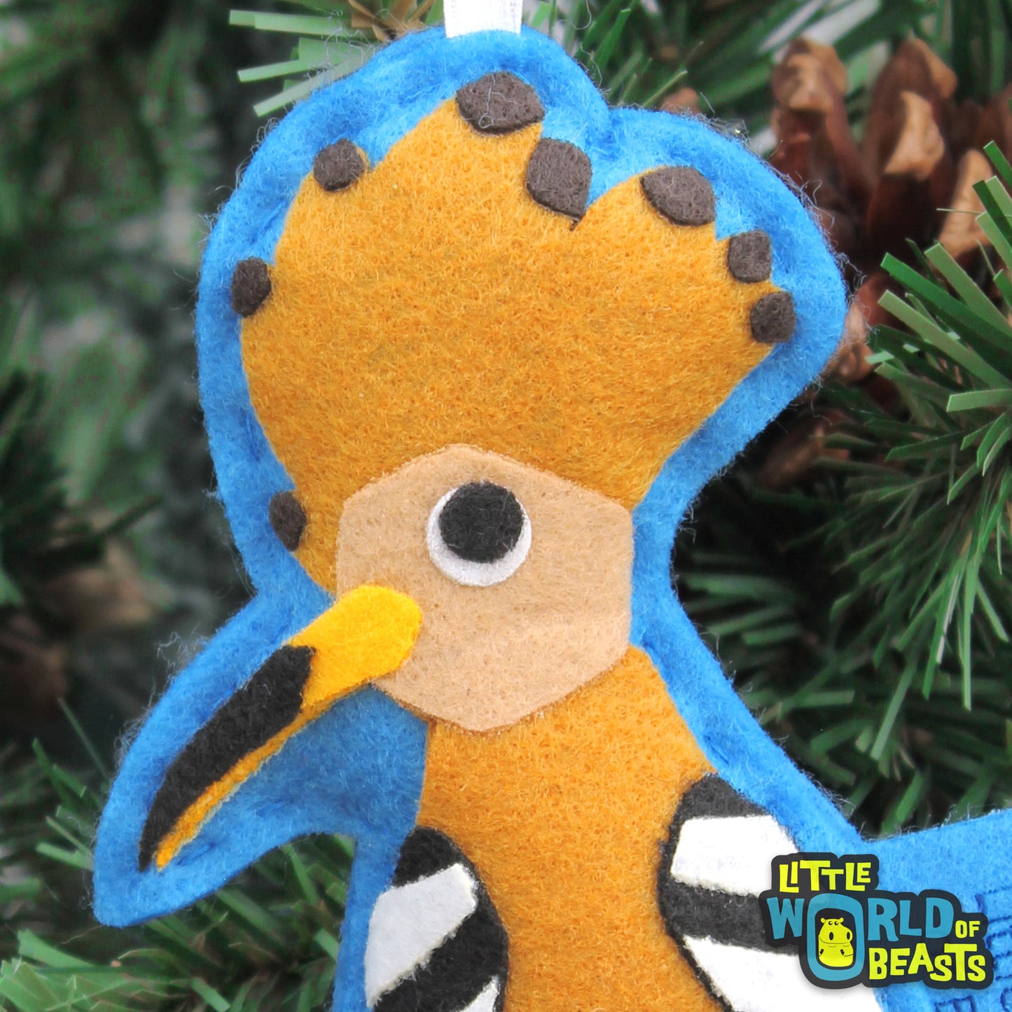 Hoopoe - Christmas Ornament - Felt Bird