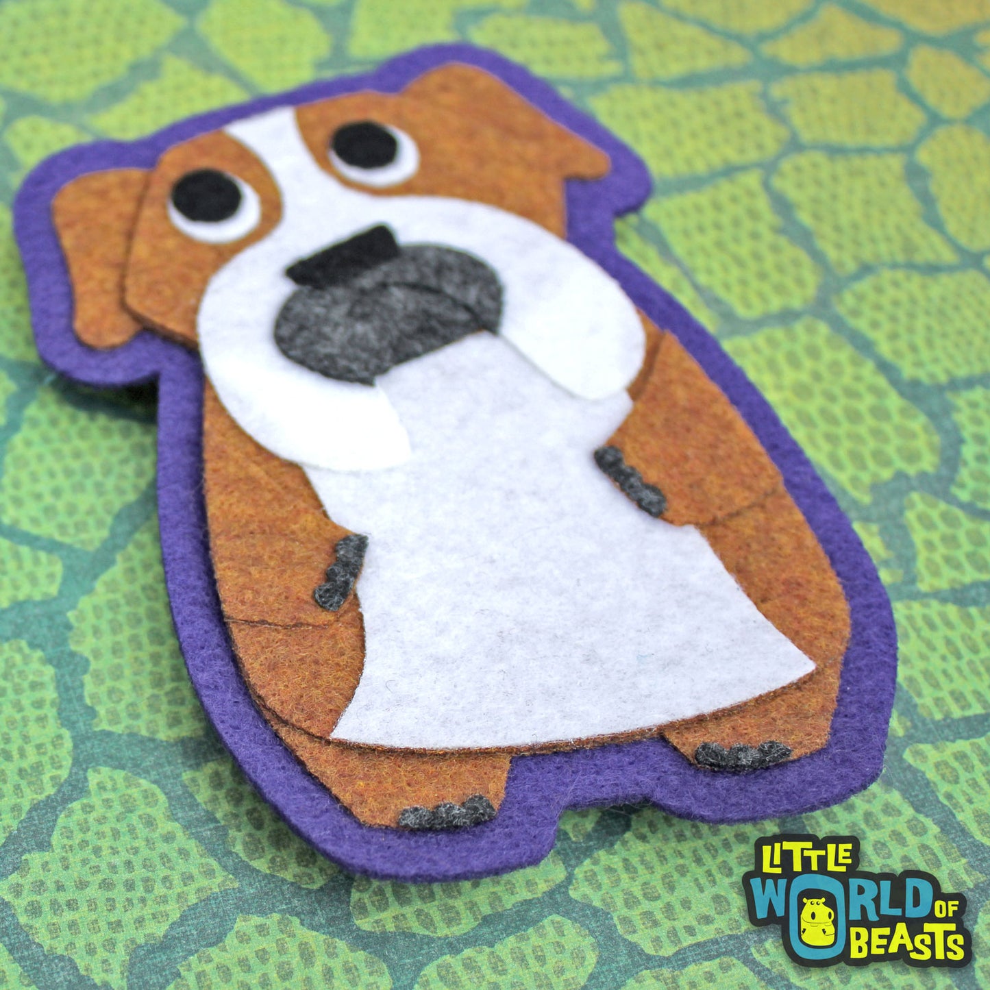 English Bulldog - Felt Dog Applique Patch