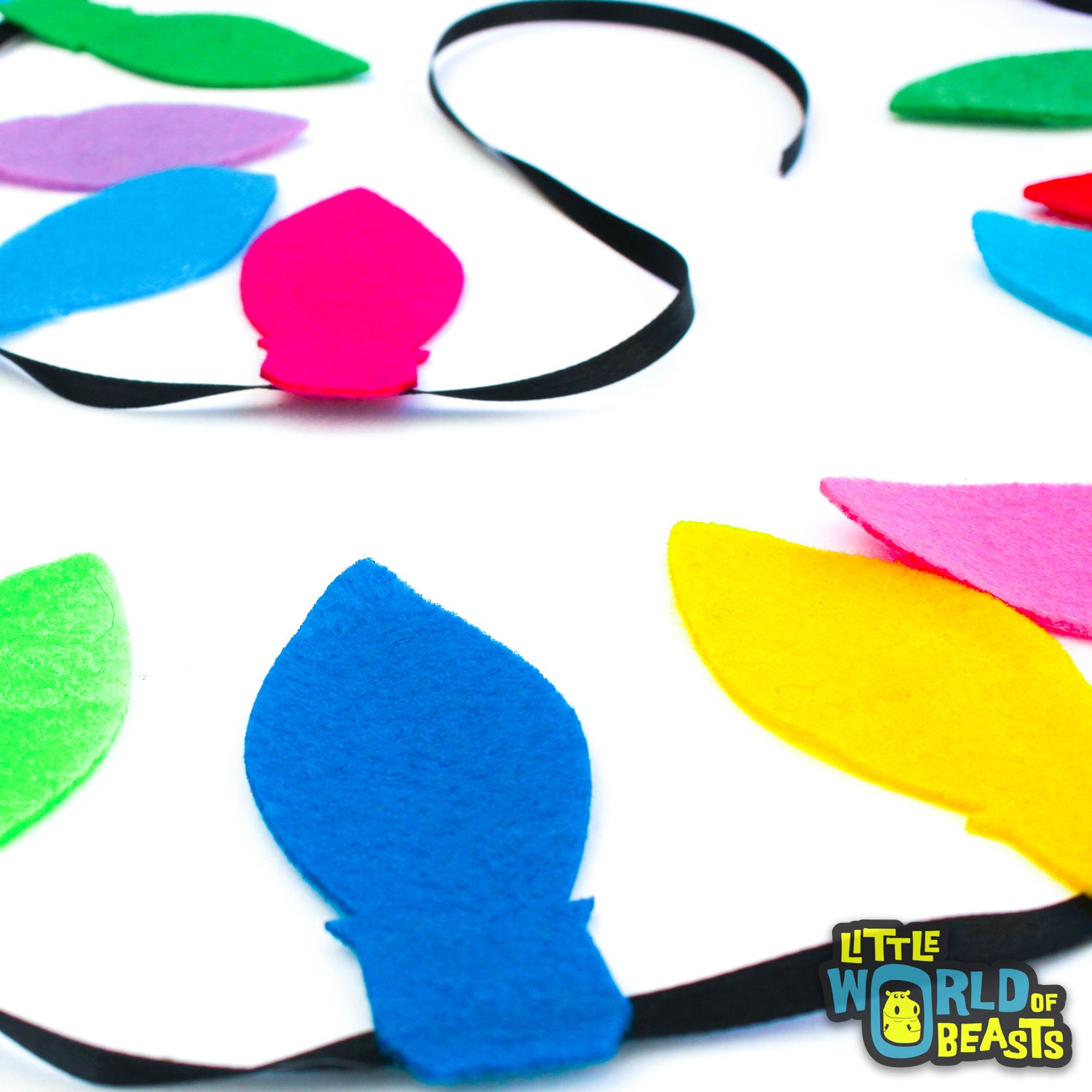 Chirstmas Lights - Felt Shapes for Crafts and Garlands