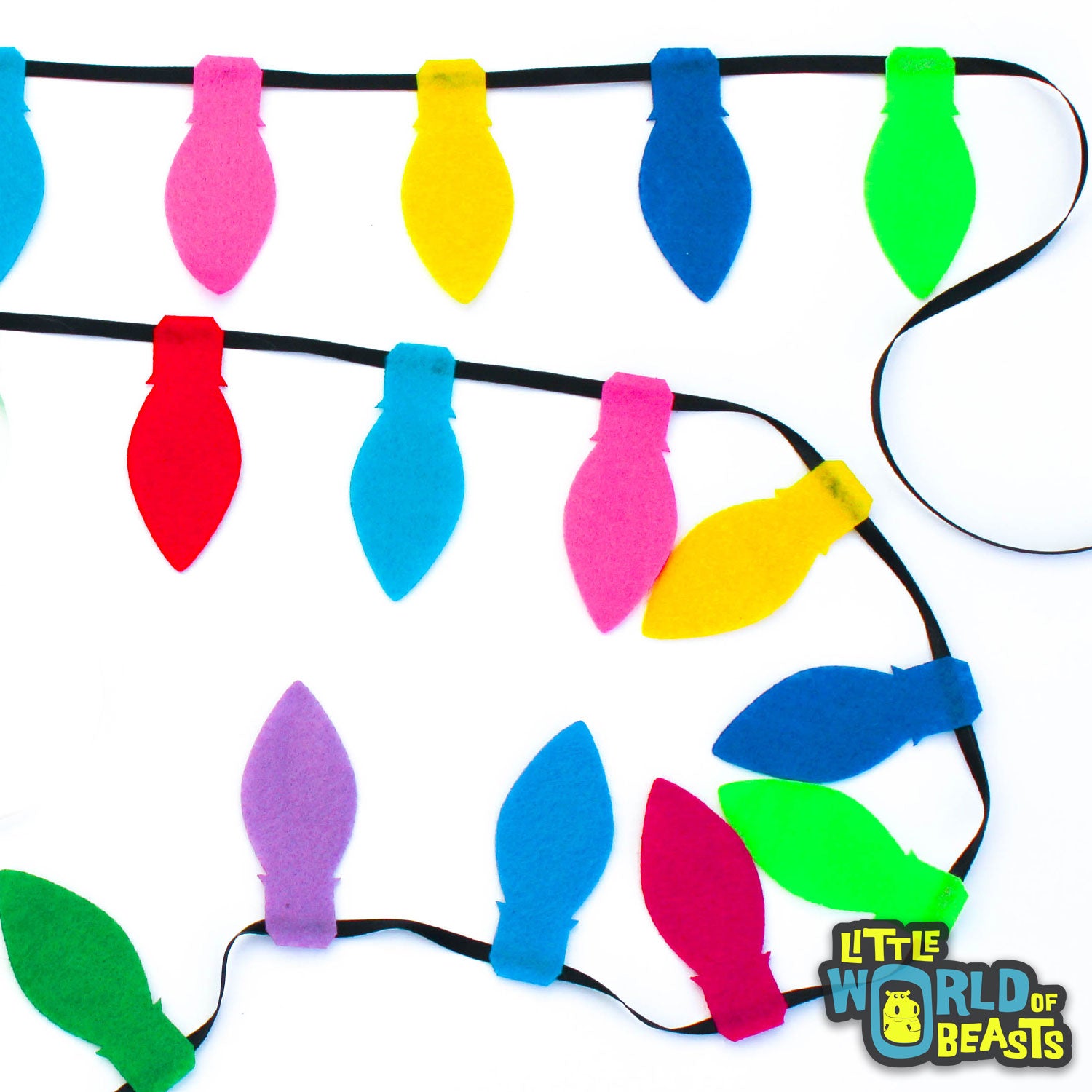 Chirstmas Lights - Felt Shapes for Crafts and Garlands