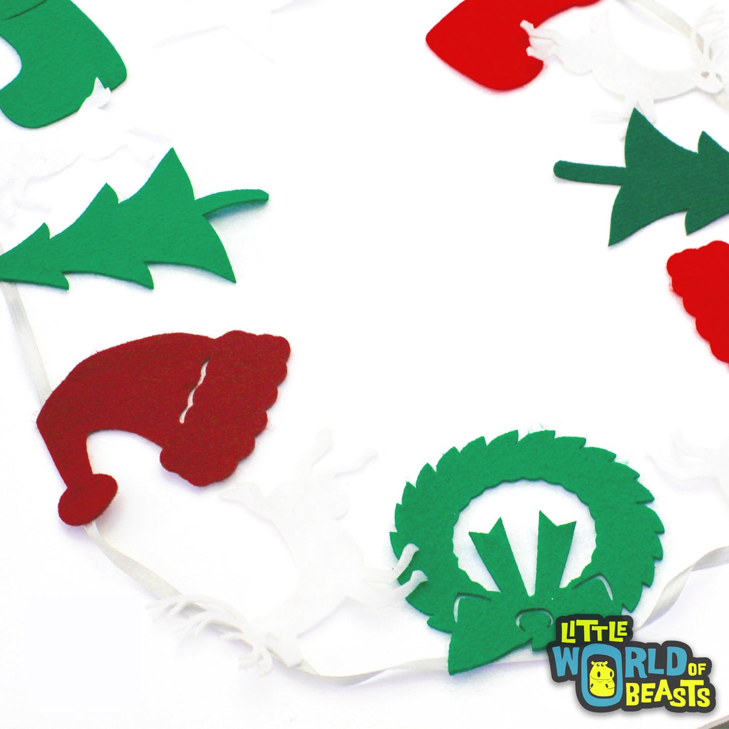 Assorted Pre-cut felt Christmas Shapes