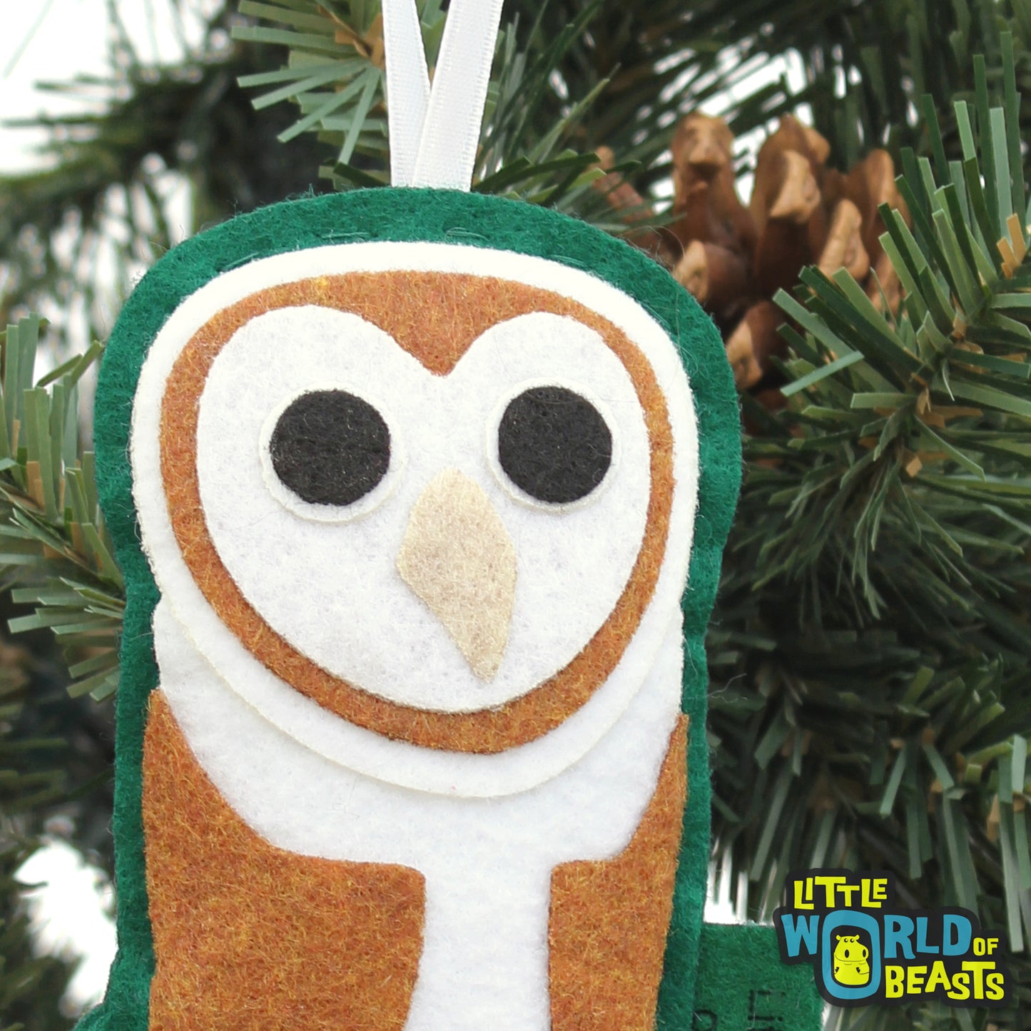 Barn Owl Christmas Ornament