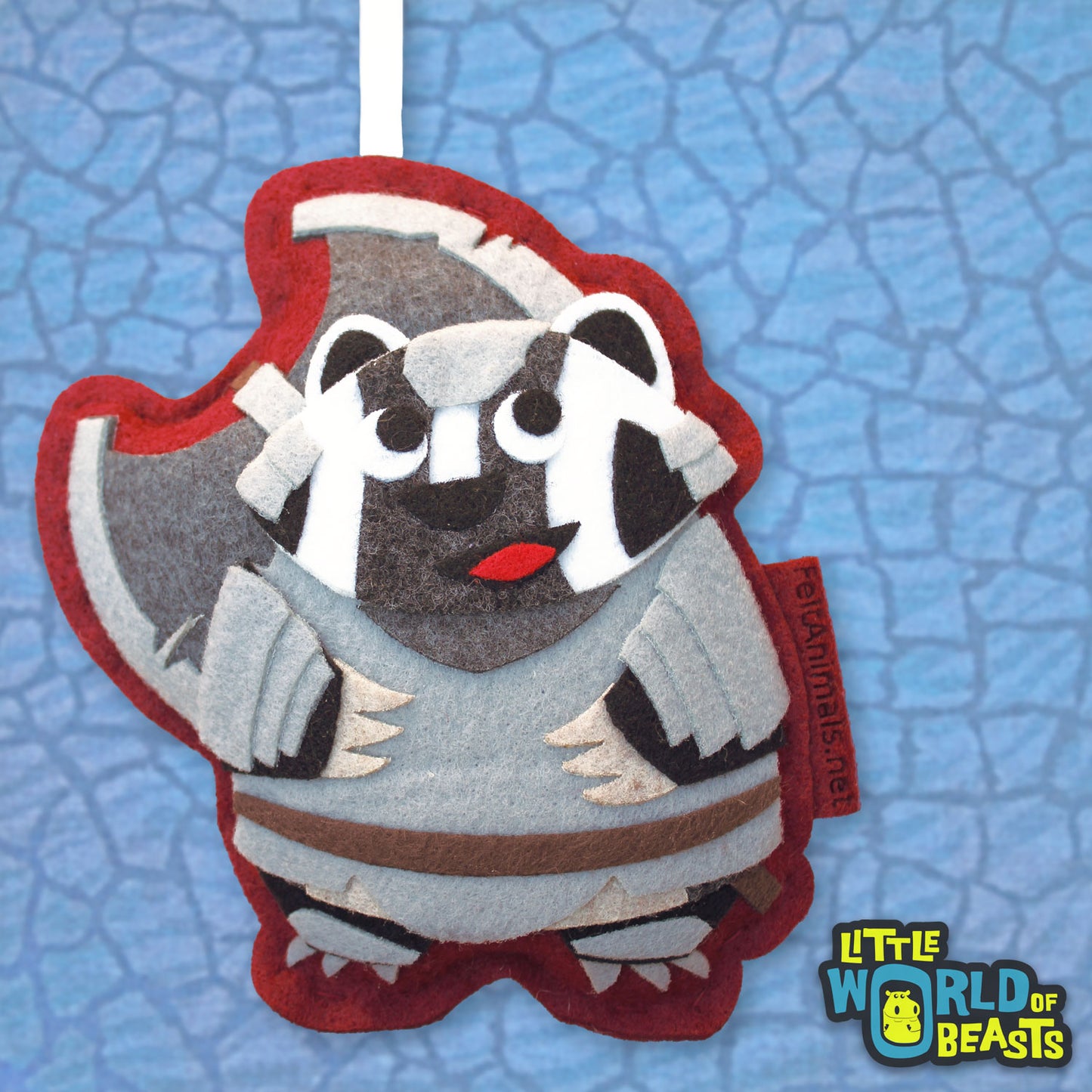 Battle Badger - Felt Ornament - RPG Lover Gift