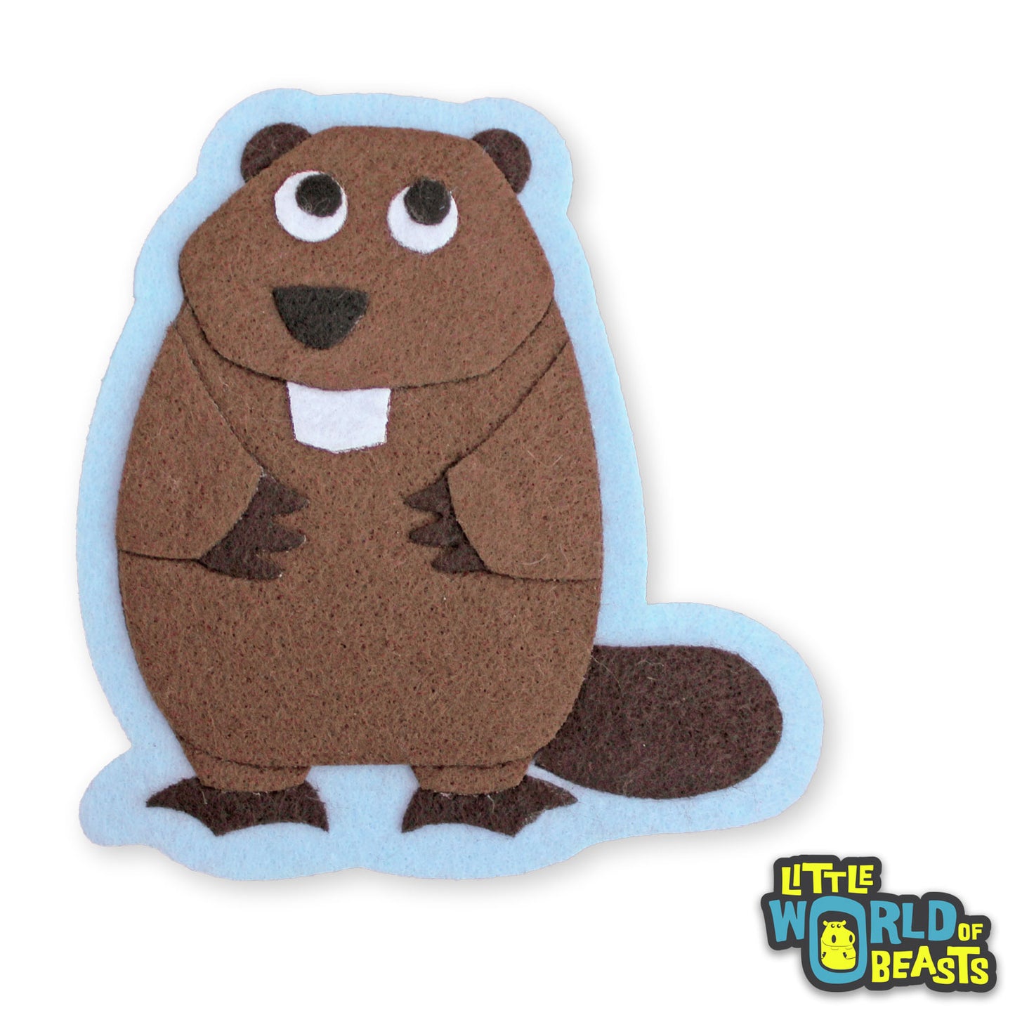 Liam the Beaver - Felt Animal Iron On or Sew On Patch