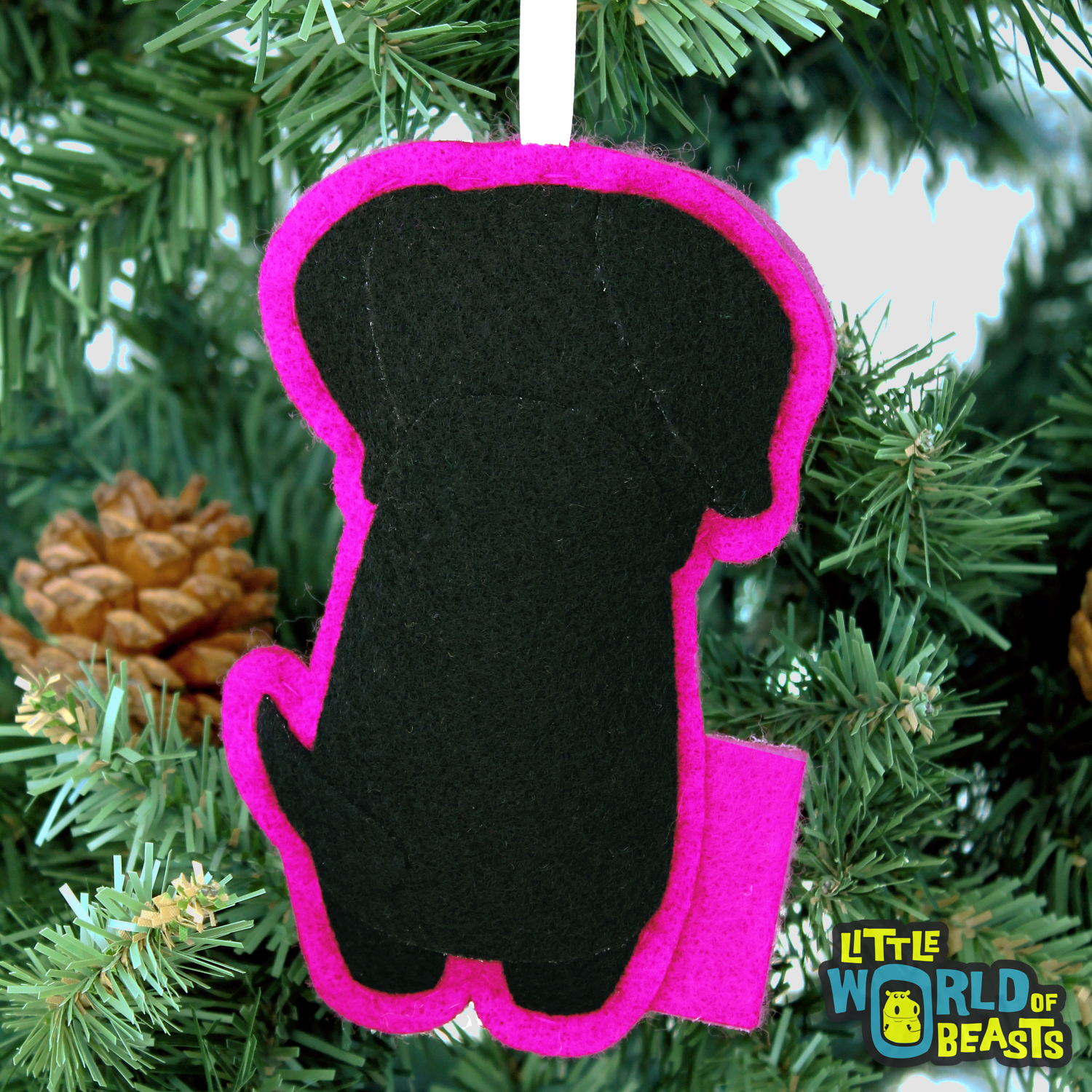 Felt Christmas Ornament - Black Lab