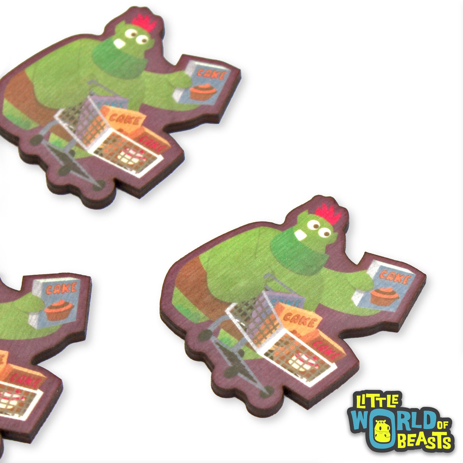 Cake Troll - Wooden Pin
