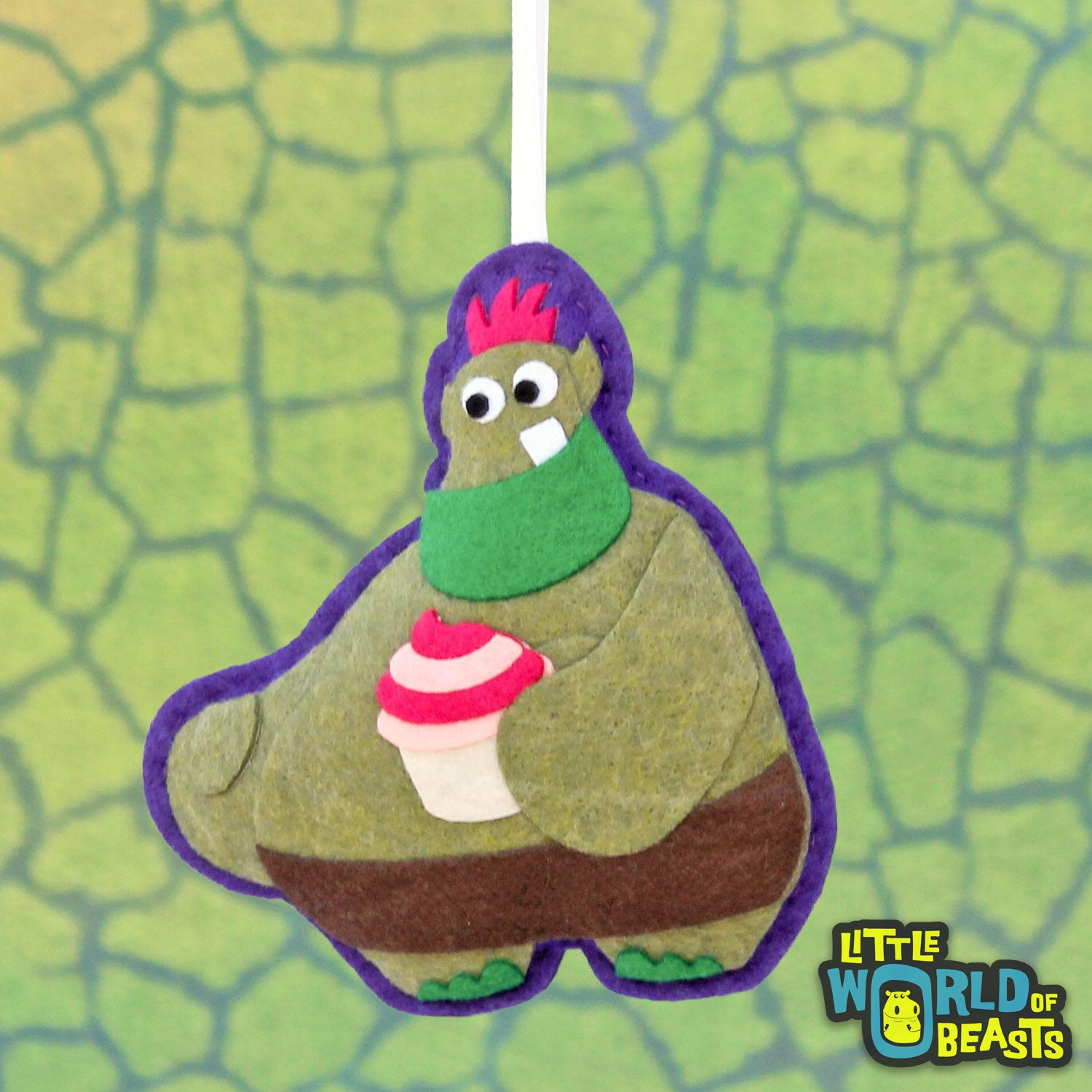 D&D Gift - Felt Ornament - Cake Troll