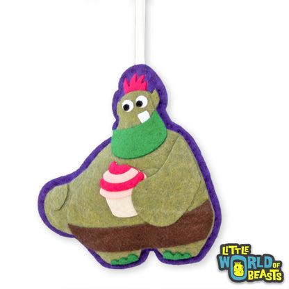 Otis the Cake Troll - Felt Monster Ornament - Little World of Beasts