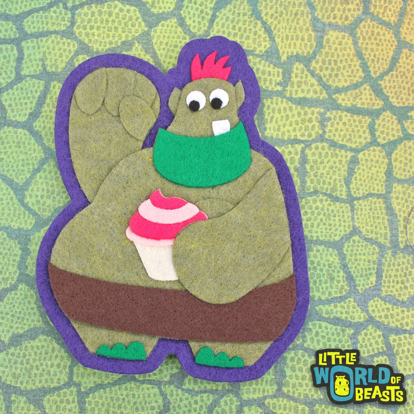 Cake Troll - Felt Monster Patch