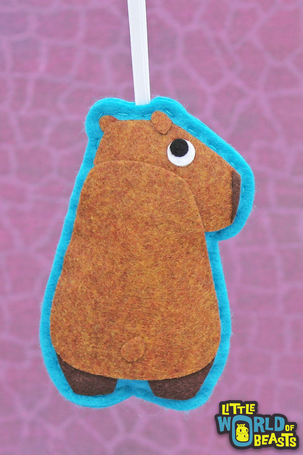 Capybara - Felt Animal Ornament