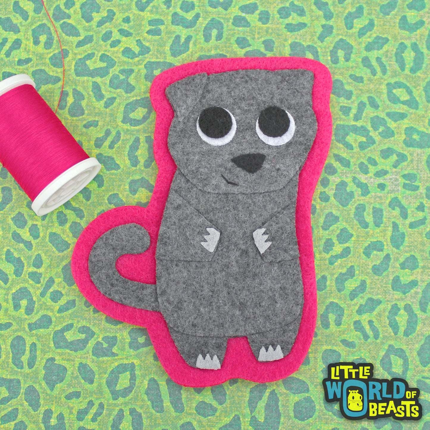 Myrtle the Scottish Fold Patch - Iron On or Sew On Applique - Little World of Beasts