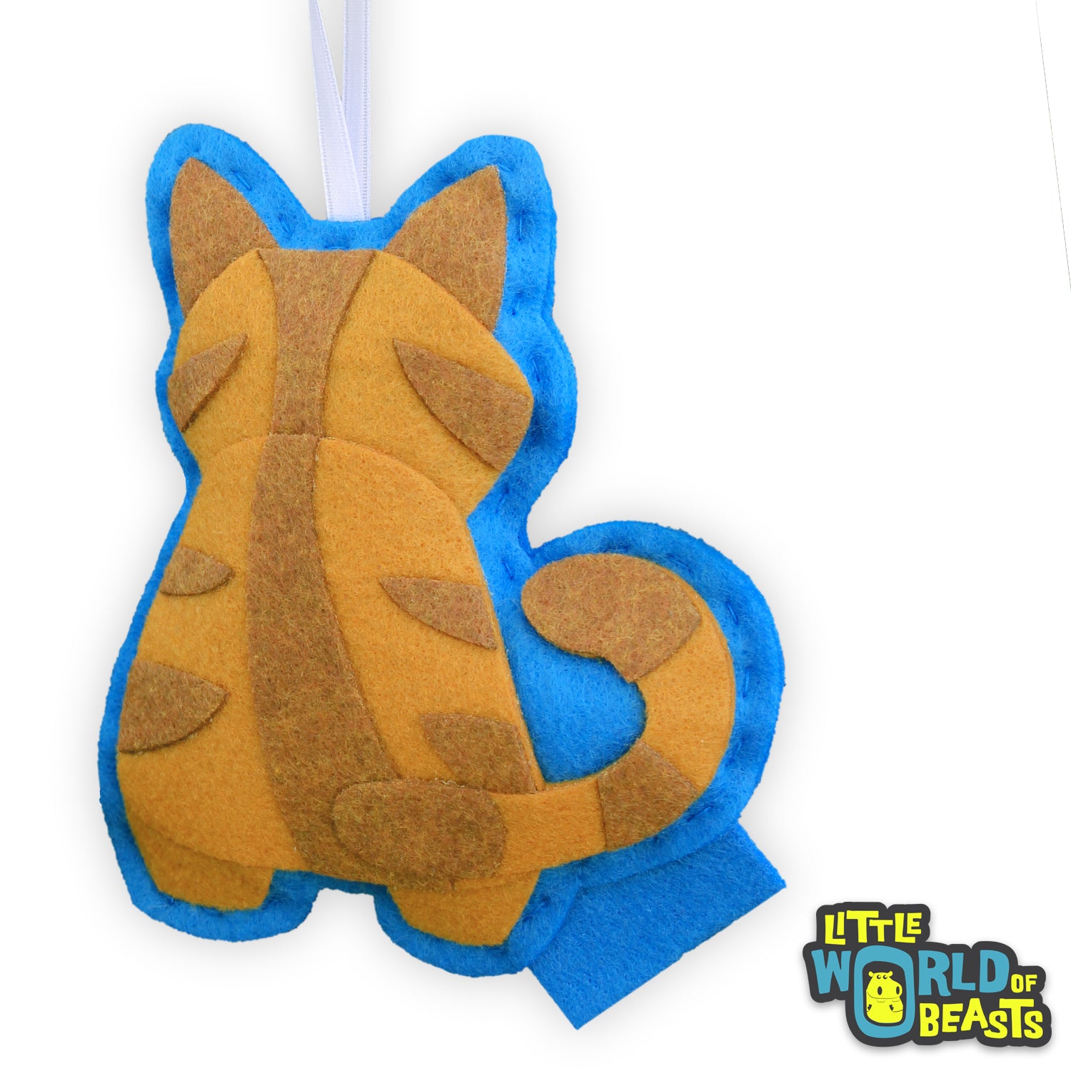 Cat Christmas Ornament - Orange Tabby - Felt