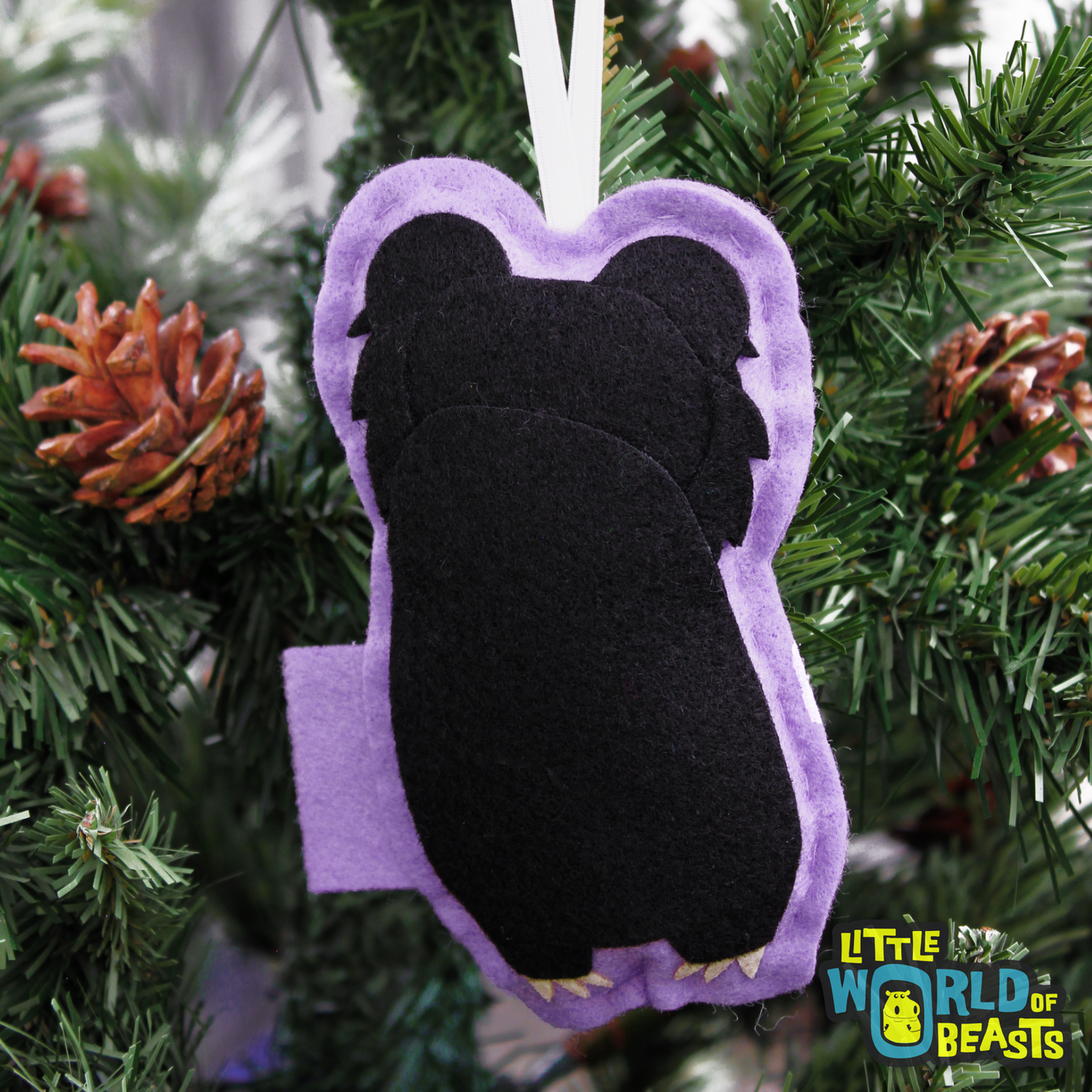 Sloth Bear - Felt Animal Ornament