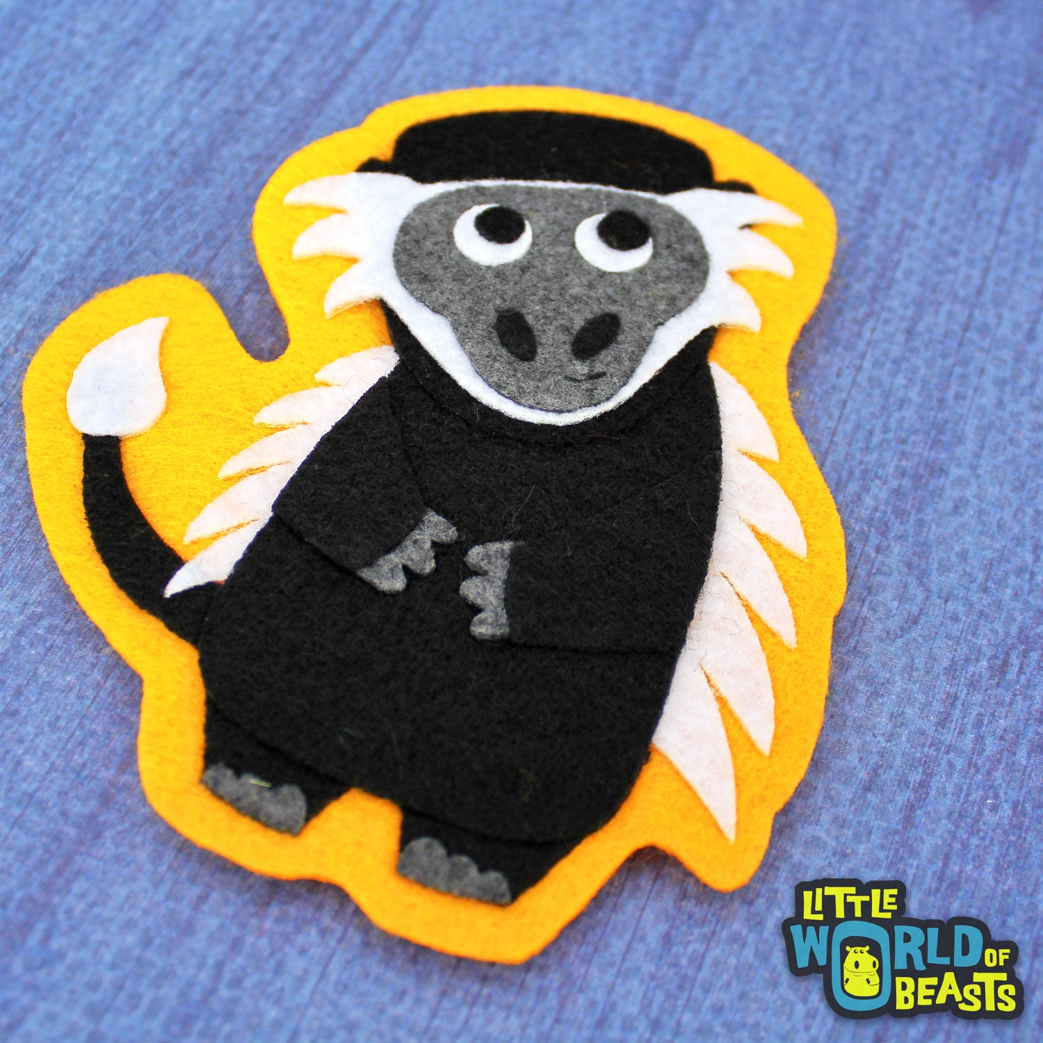 Albert the Colobus Monkey - Patch - Animal Applique