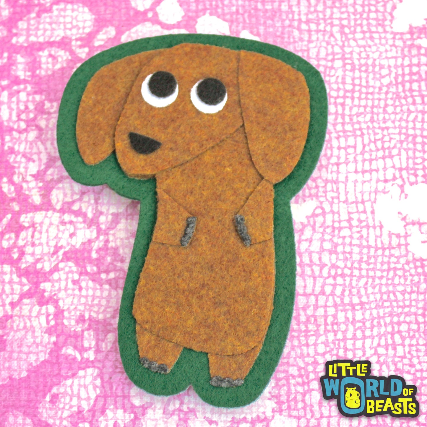 Dachshund - Felt Dog Patch - Sew On or Iron On