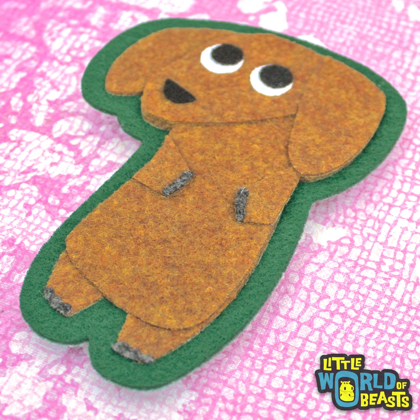 Dachshund - Felt Dog Patch - Sew On or Iron On