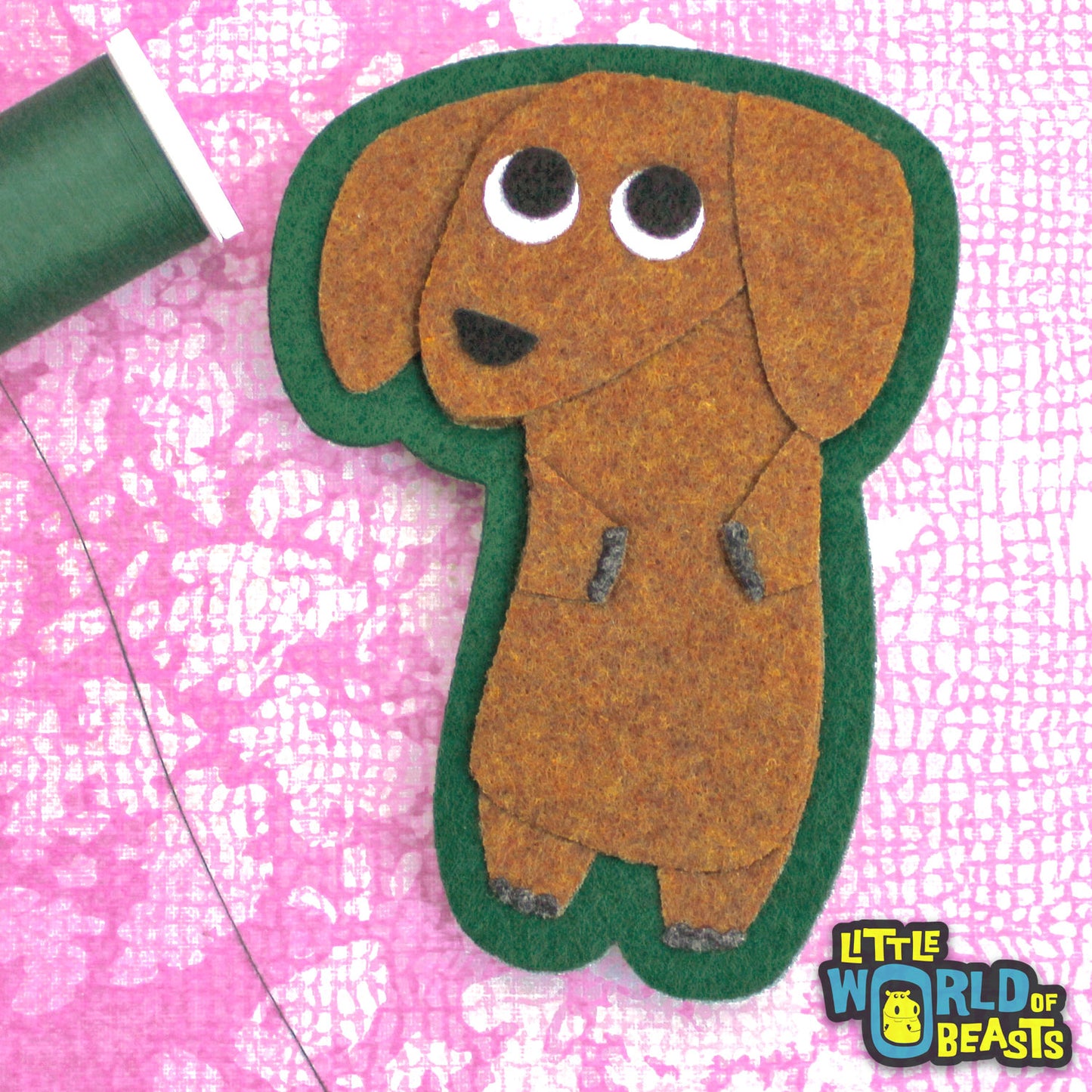 Dachshund - Felt Dog Patch - Sew On or Iron On