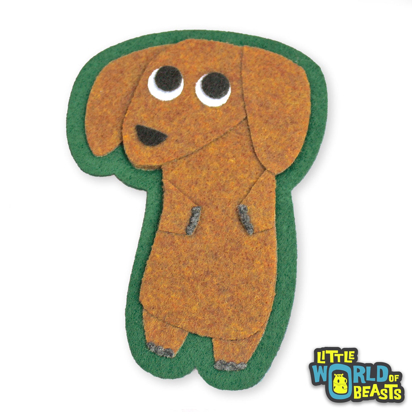 Dachshund - Felt Dog Patch - Sew On or Iron On