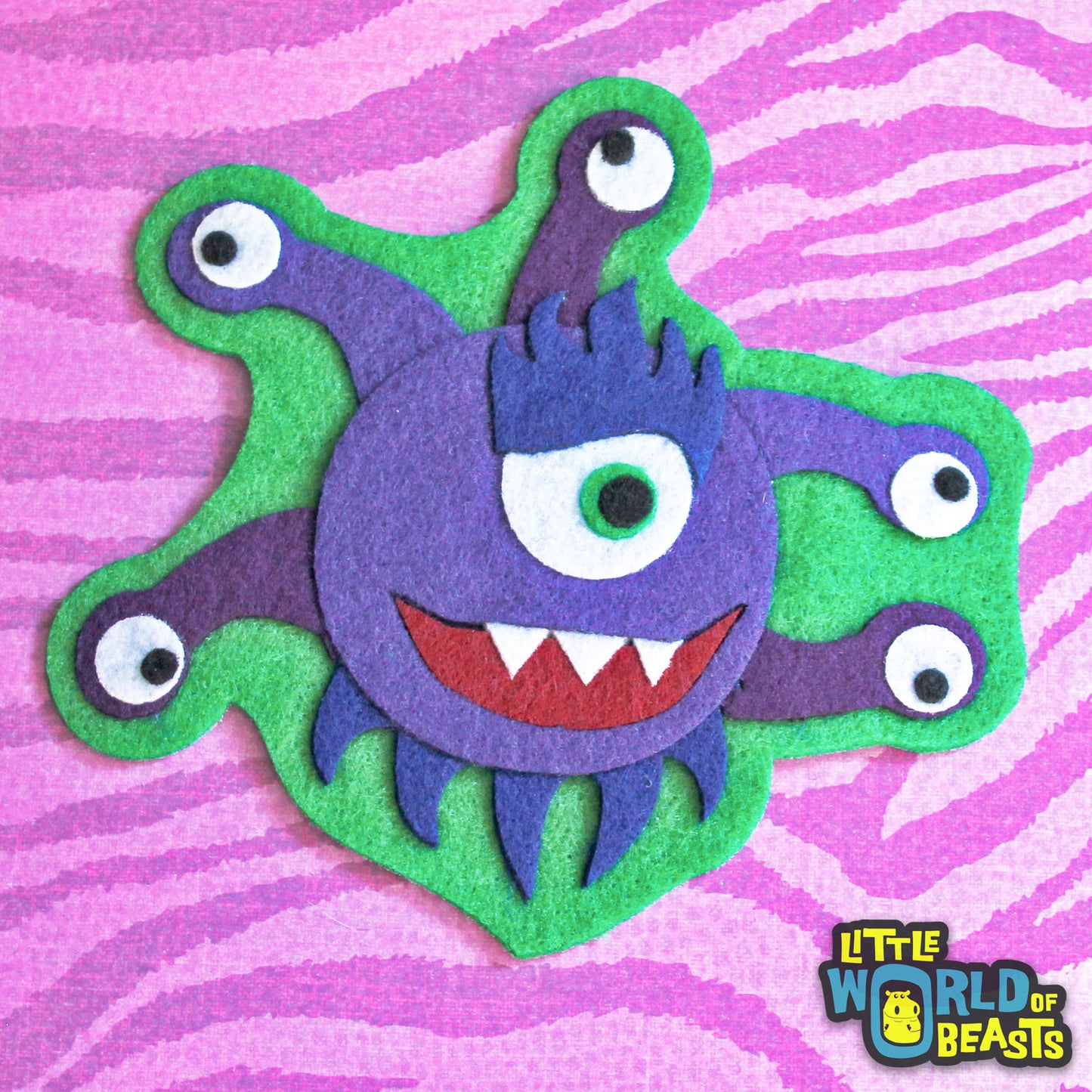 D&D Monster - Iron On or Sew On Felt Patch - Beholder