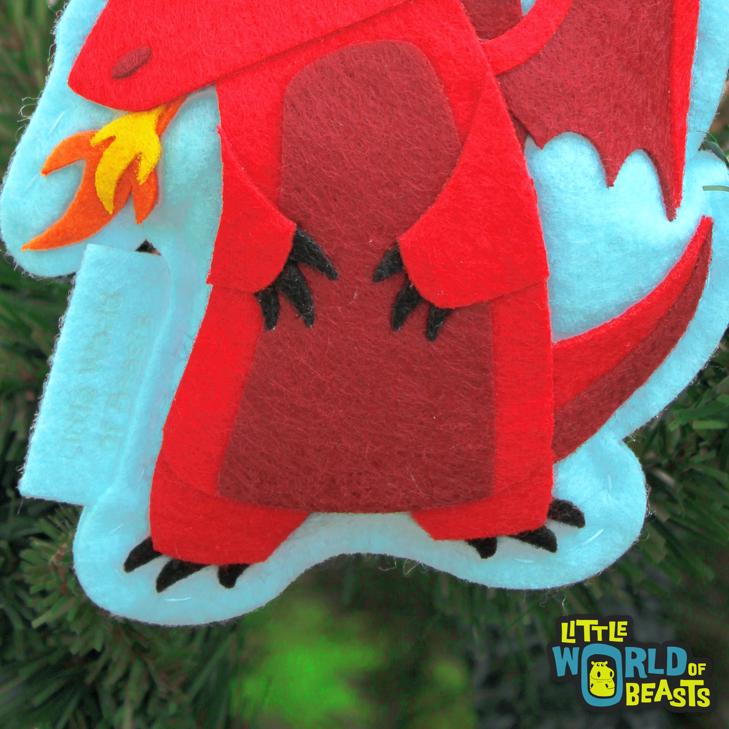 Little World of Beasts - Dragon Felt Christmas Ornament