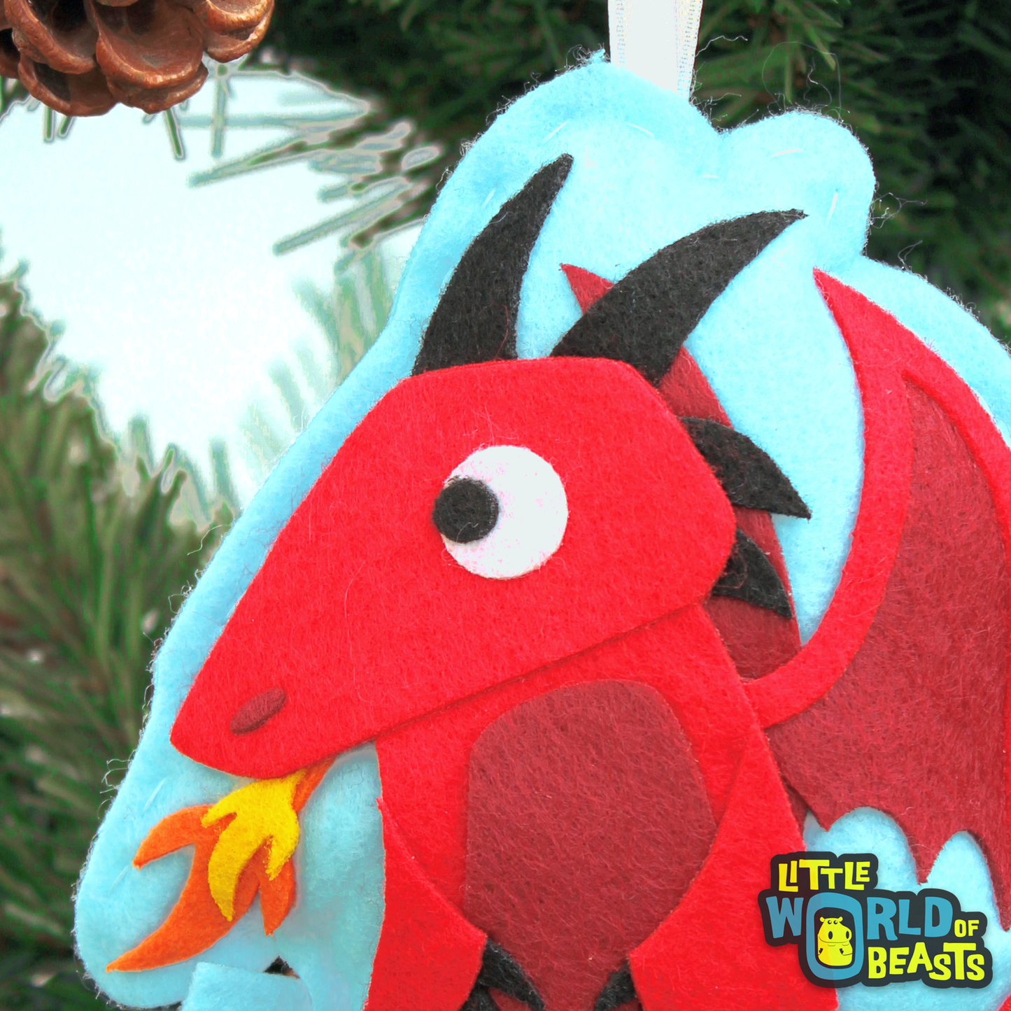 Little World of Beasts - Dragon Felt Christmas Ornament