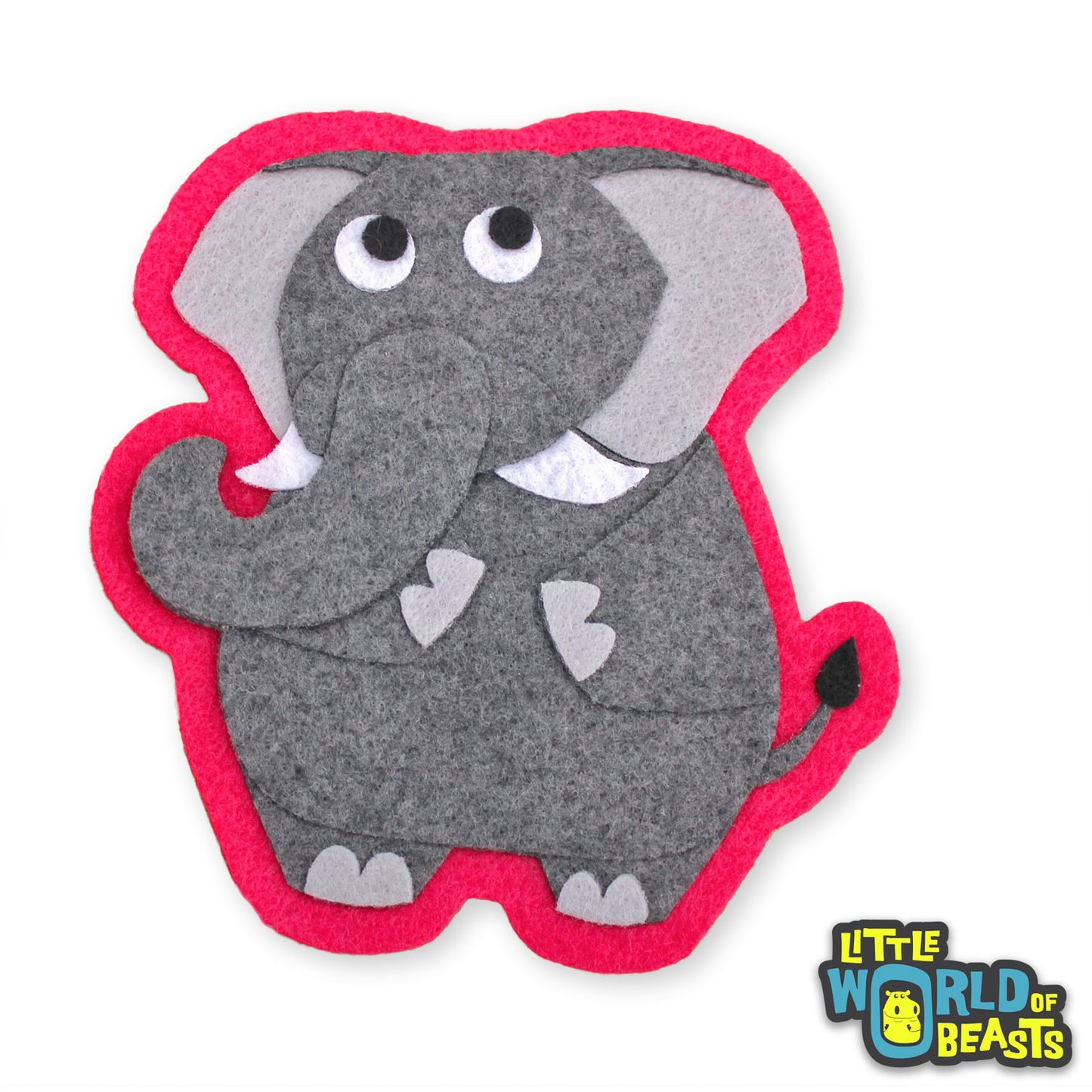 Ira the Elephant - Felt Patch - Zoo Animal Applique - Little World of Beasts