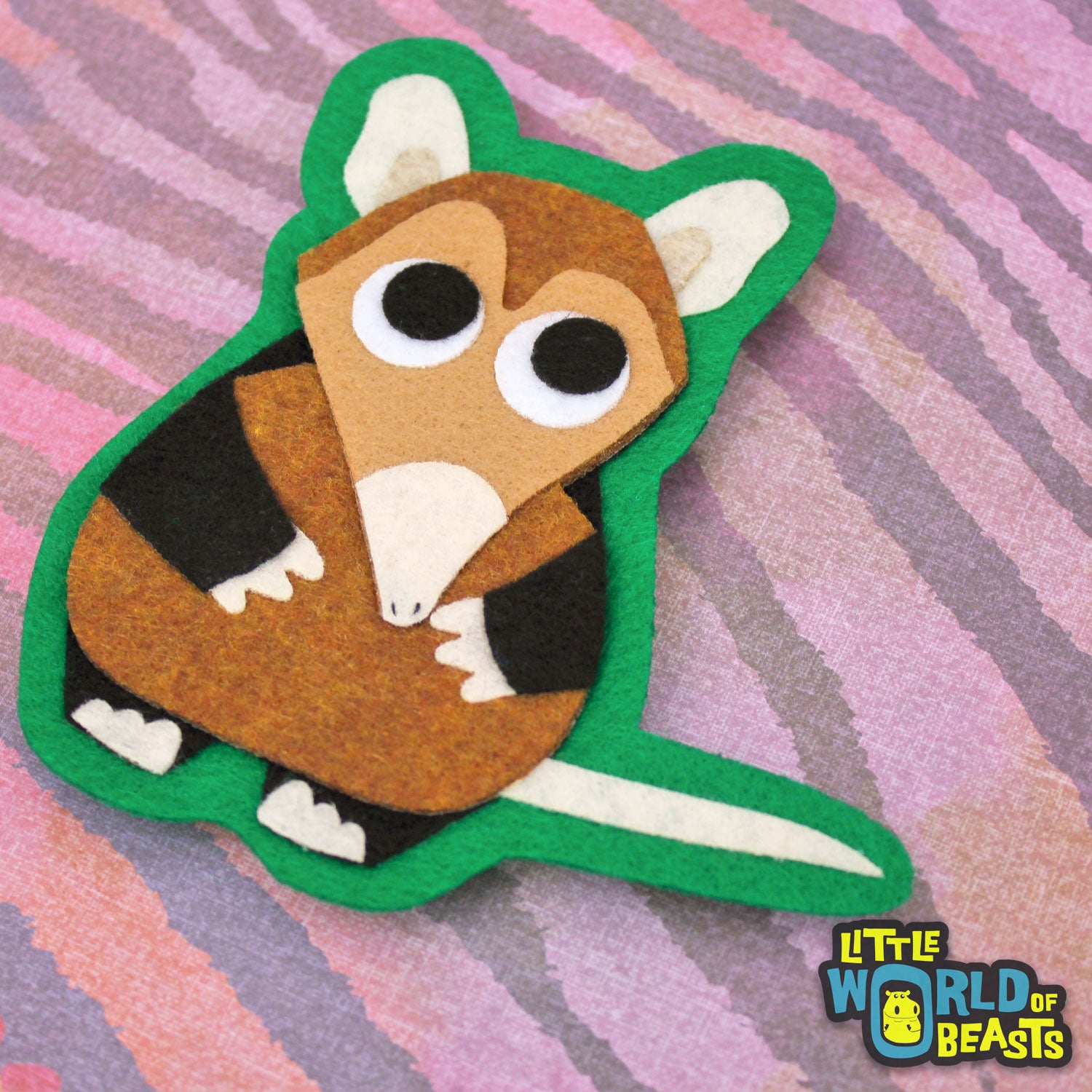 Elephant Shrew - Felt Applique Patch