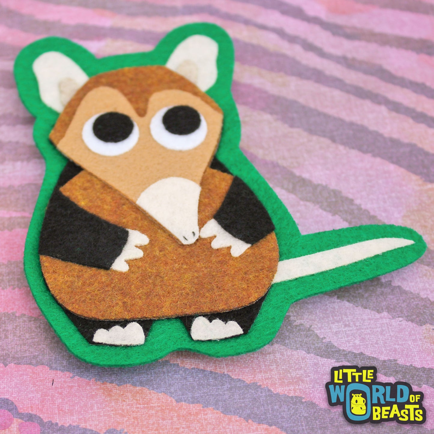 Felt Animal Patch - Sew On or Iron On - Elephant Shrew