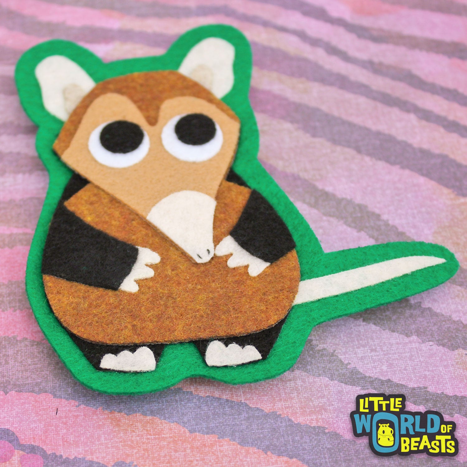 Felt Animal Patch - Sew On or Iron On - Elephant Shrew
