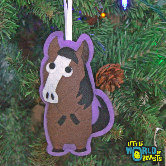 Felt Farm Christmas Ornament - Horse