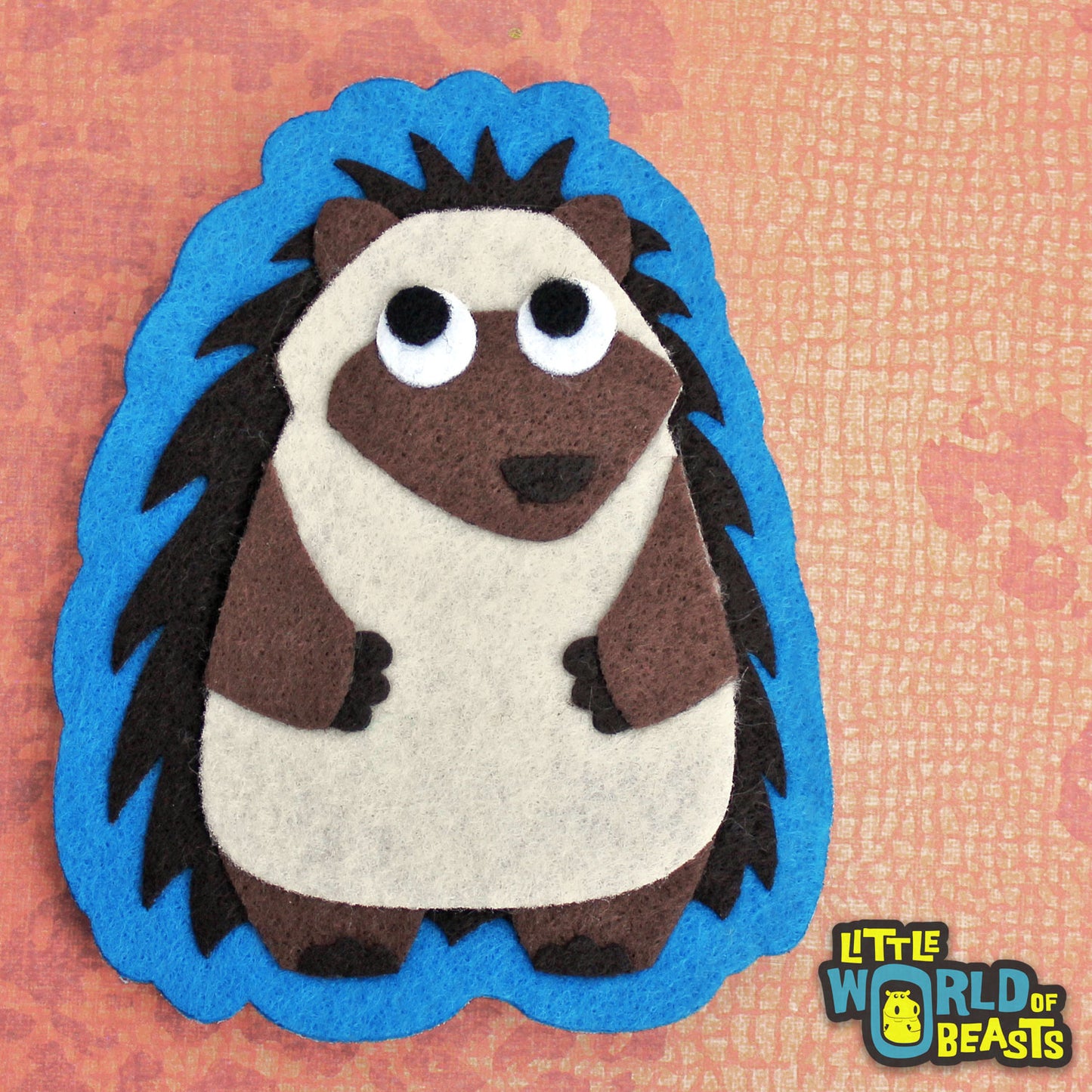 Felt Animal Applique - Hedgehog