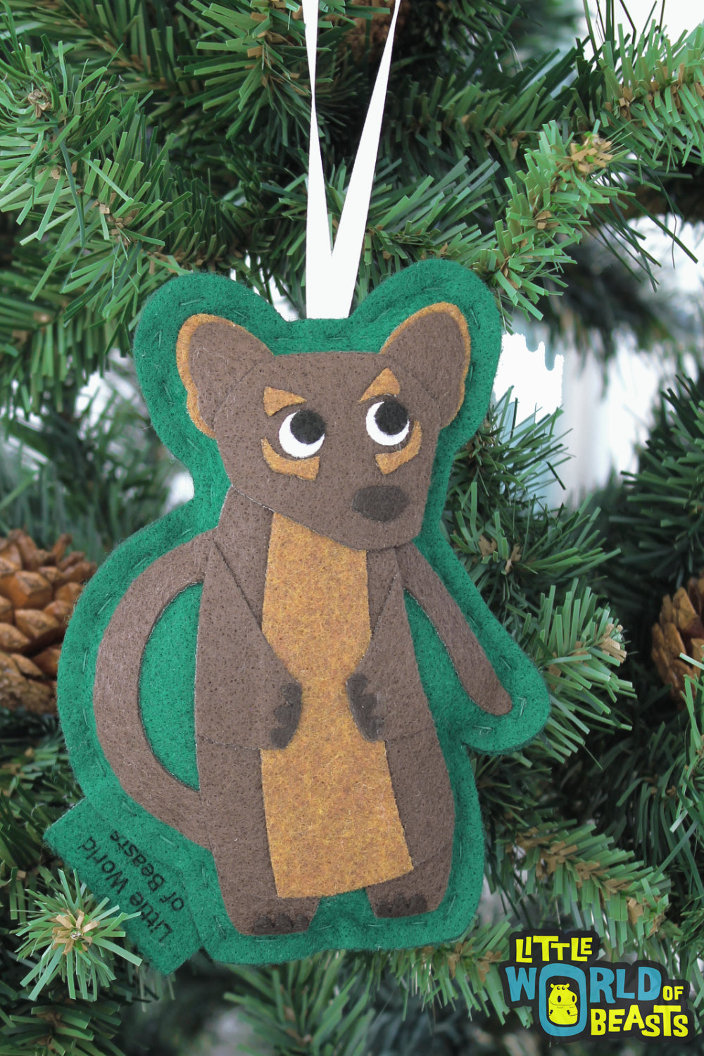 Felt Animal Ornament - Fossa