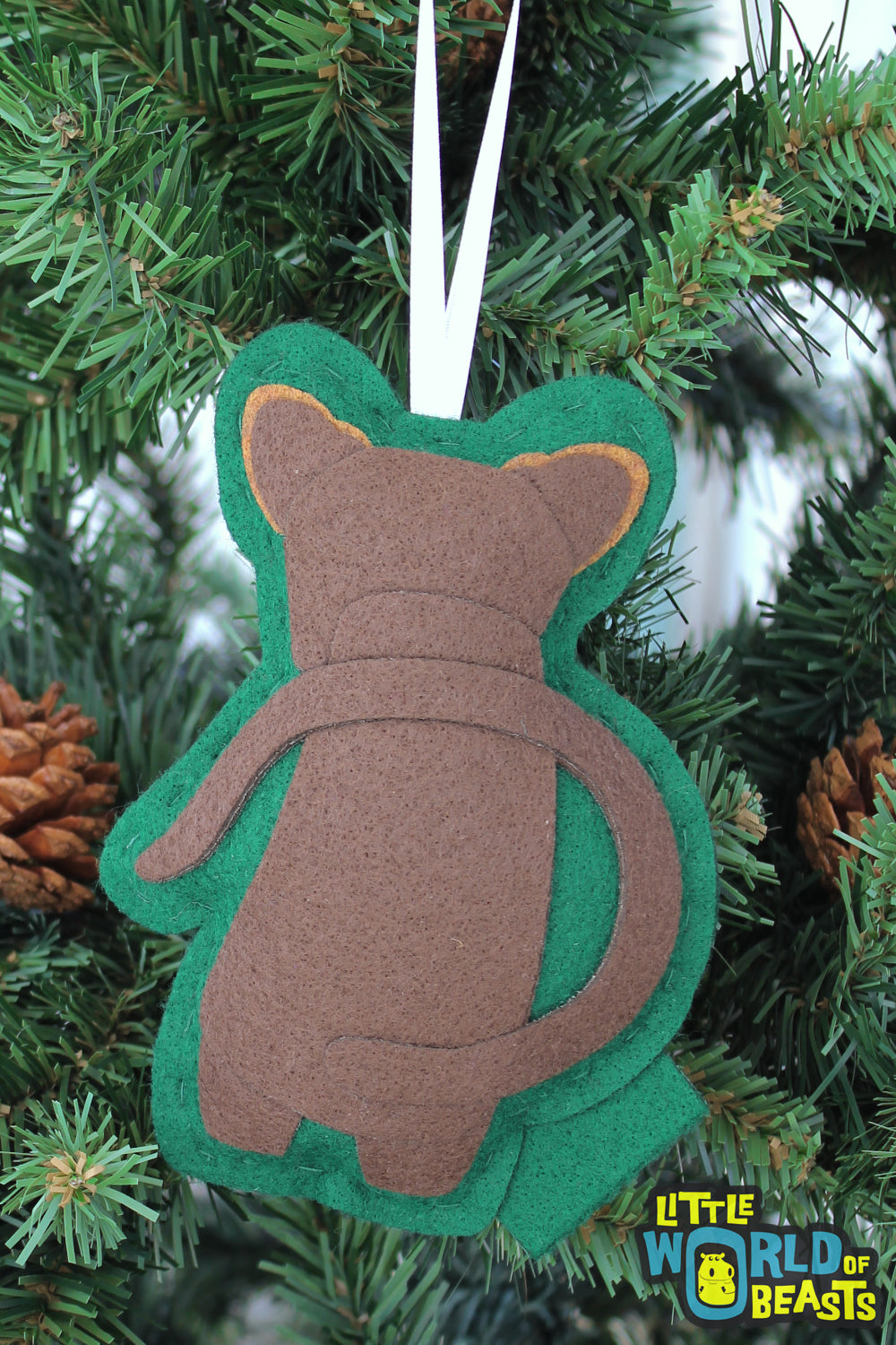 Felt Animal Ornament - Fossa