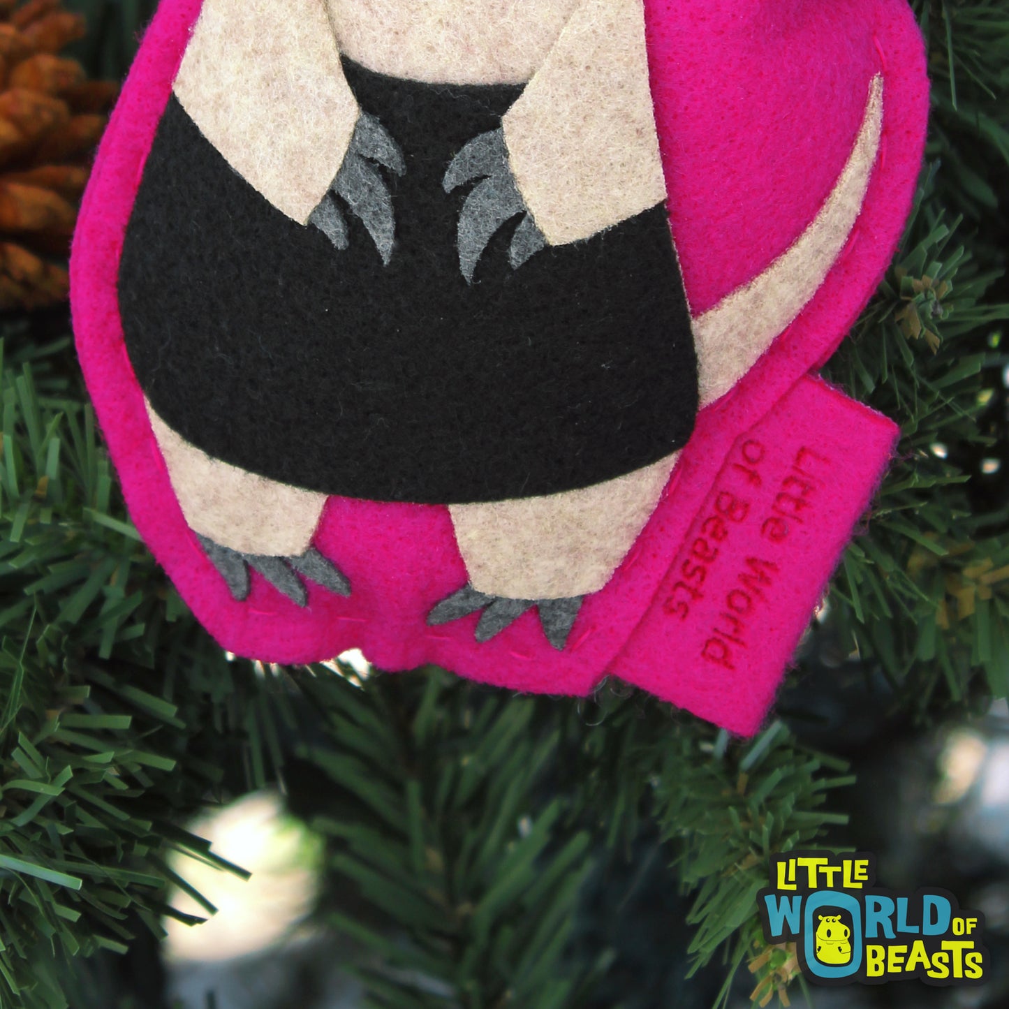 Felt Animal Ornament - Tamandua 